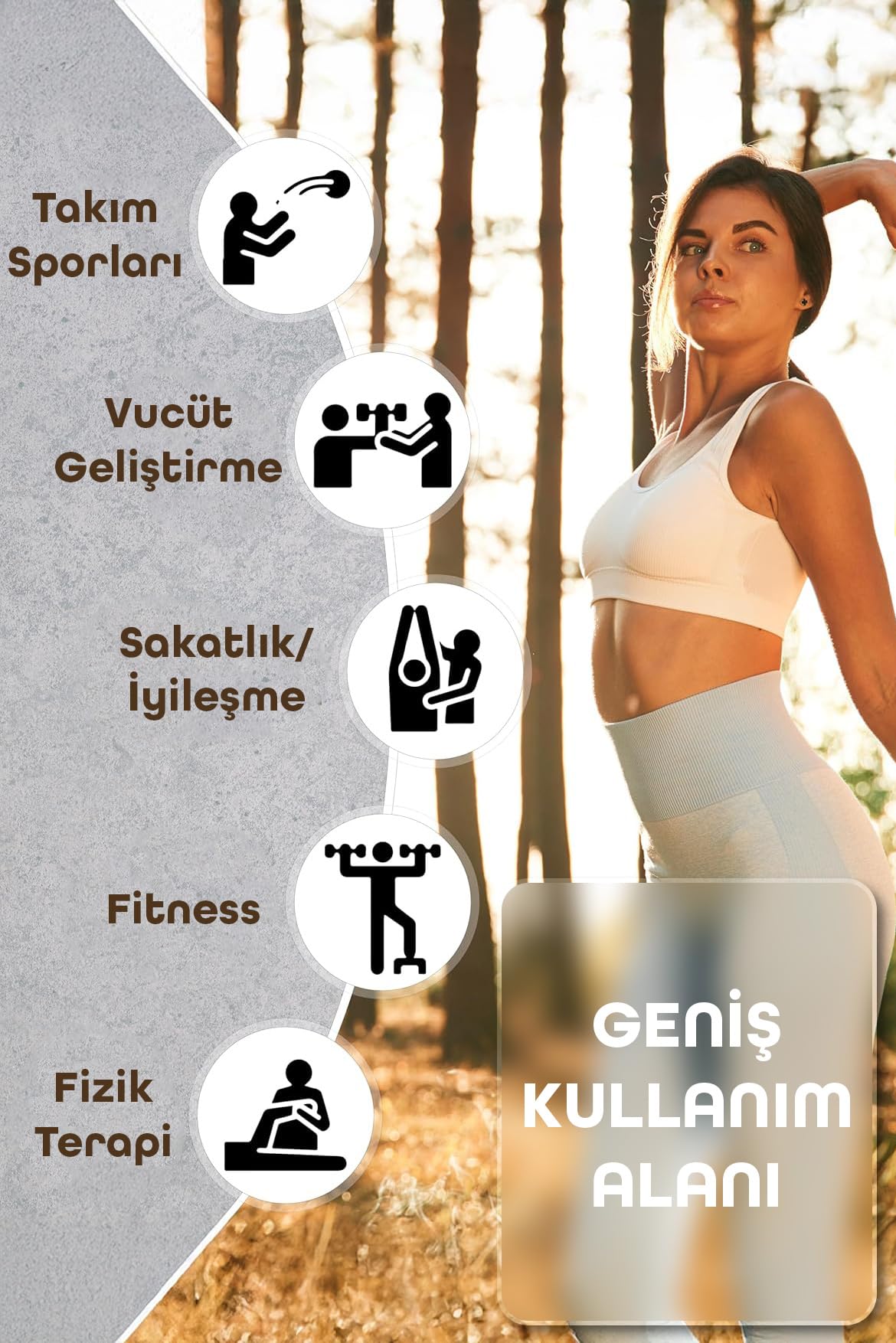 5’li Çantalı Pilates Direnç Bandı Seti | Egzersiz Squat Aerobik İçin Kapalı Uç Loop Lastik Mixed
