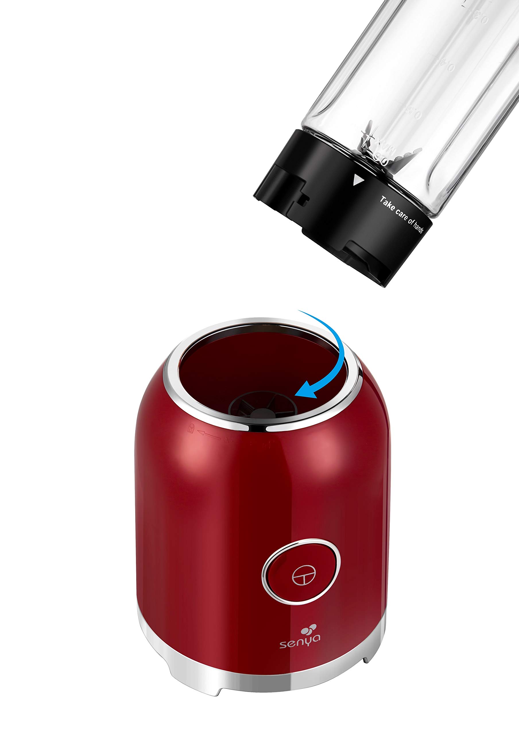 SENYA JUICY DELIGHT, Blender Portable 250W – Mini Blender avec Gourde 600 ml et Mug 500 ml – 6 Lames en Acier Inoxydable – Mixeur Smoothie et Shakes Protéinés – Sans BPA