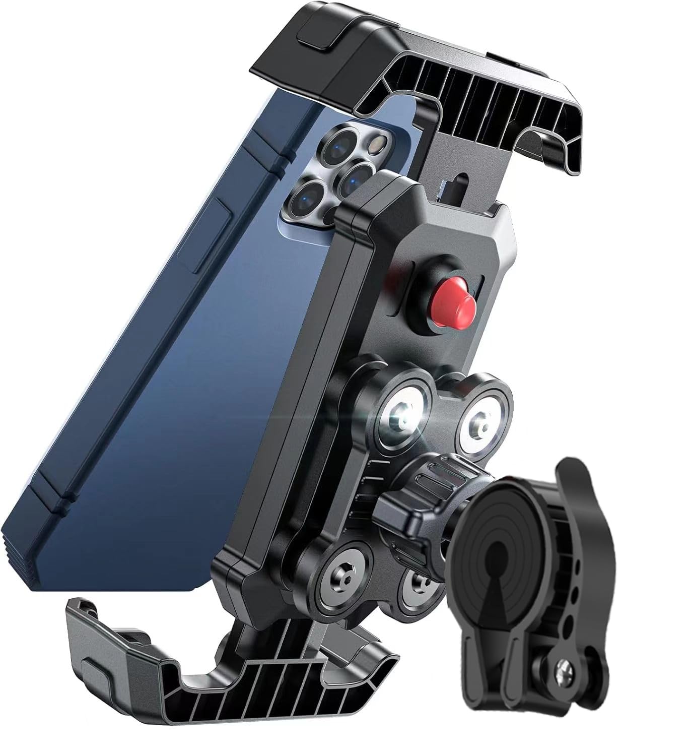 CASON Mobile Holder for Bikes,Scooty/Cycle Phone Holder Mount,with Shock Absorbtion,Switch Lock Behind,Cushioning Pads,360° Rotation for Handlebar Compatible with All Phones CASON Mobile Holder for Bikes,Scooty/Cycle Phone Holder Mount,with Shock Absorbtion,Switch Lock Behind,Cushioning Pads,360° Rotation for Handlebar Compatible with All Phones