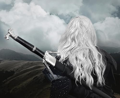 Miniatura 9 de Espada medieval de 49 pulgadas de Fantasía Monster Slayer con hoja de acero para coleccionar, LARP, cosplay, regalos