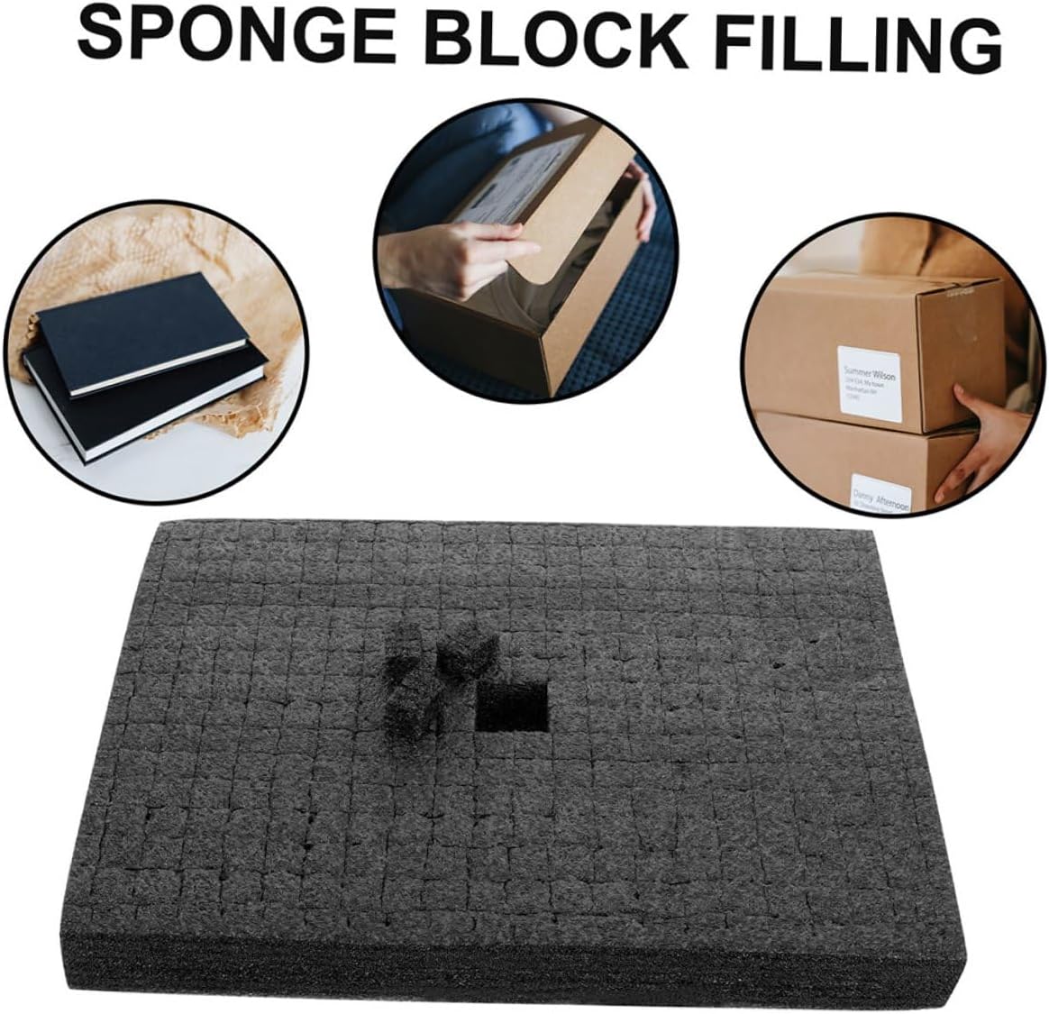 High-density Black Multi-use Foam Insert Padding 500x300x30mm Cube Foam for Transportation Packaging, Tool Box, and Protective Case Liner