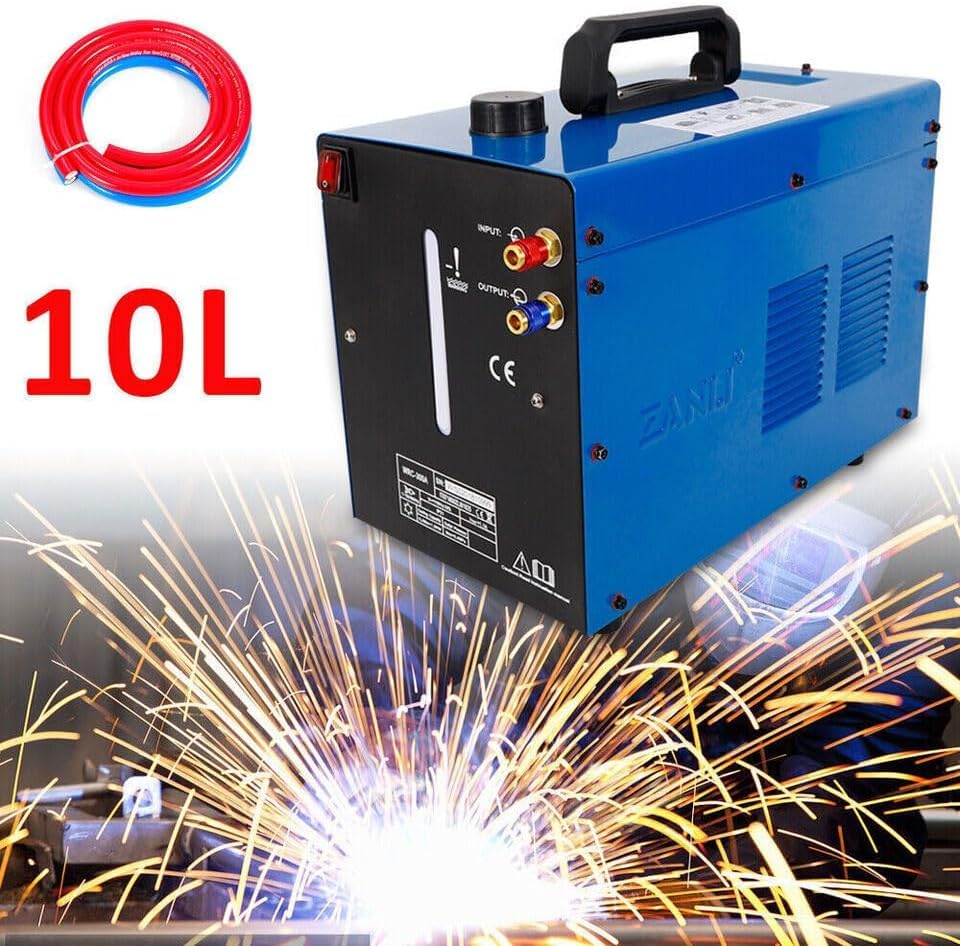 Equipo de soldadura MIG enfriador de agua, enfriador de agua de 10L, 370W profesional industrial enfriador soldador para enfriar paquetes de manguera