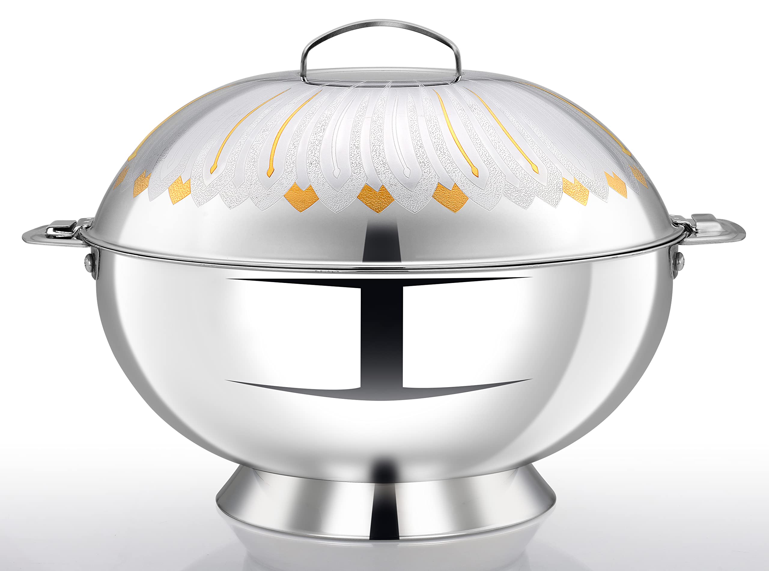 PradeepSama Hot Pot, 18000 ml Capacity, Gold Waves