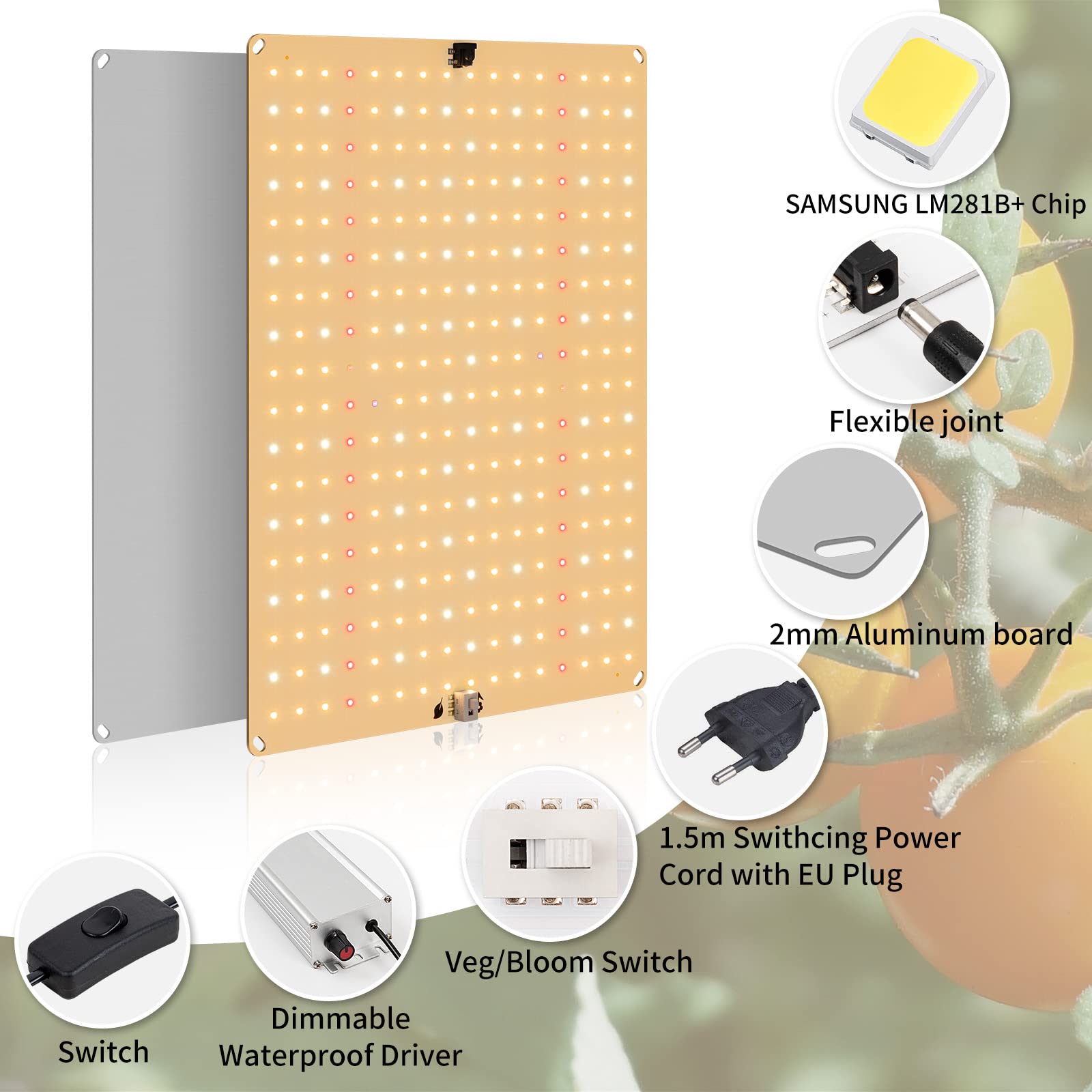Lampada a LED per piante 1200W dimmerabili a spettro completo, con IR e UV, per piante d'appartamento