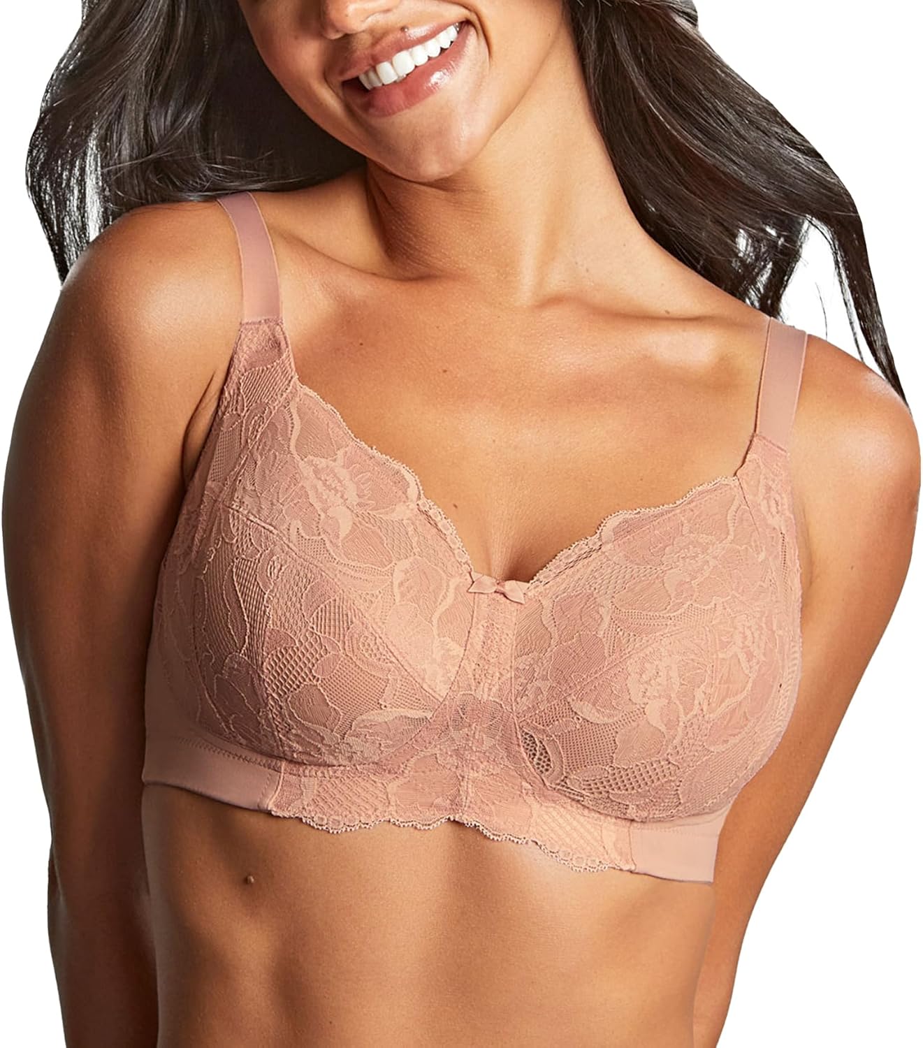 Panache Women's Rocha Full Coverage Lace Wireless Side Support Bra | Stretch Lace & Wide Underband for Soft Fit