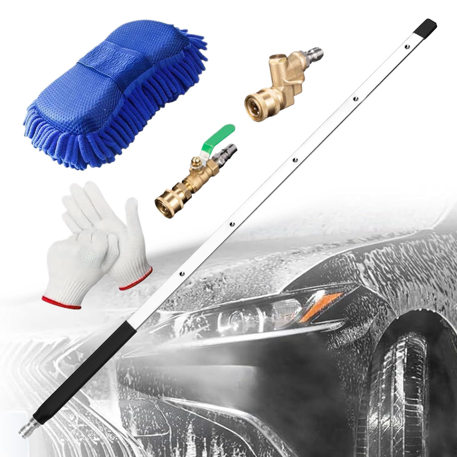 Asta Pulitrice per Radiatori Lavaggio e Pulizia per Radiatori | Attrezzo Di Lavaggio 61 Cm Con Ugelli E Per Impianti Hvac Auto Camion Camper Casa