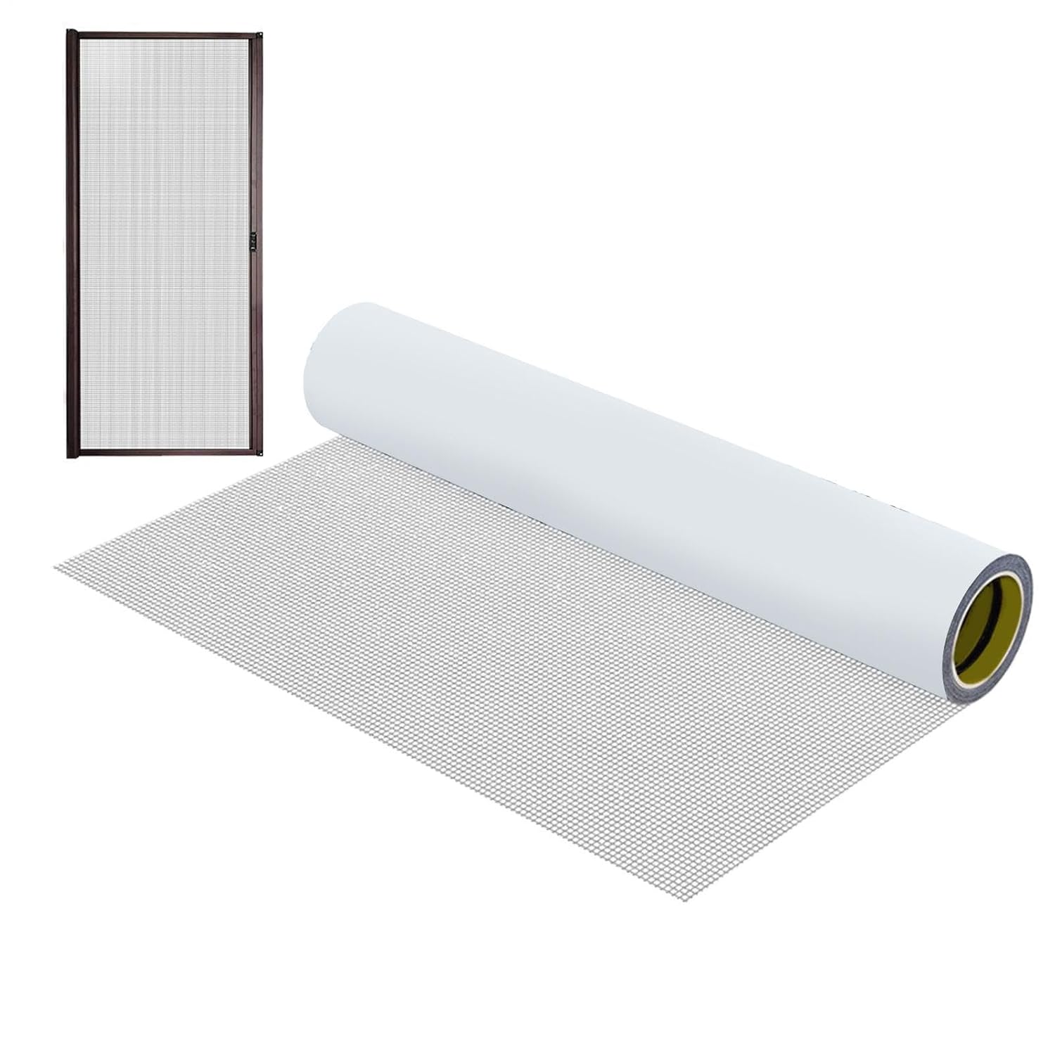 Mesh Screen Repair Roll Cuttable Mesh Crack Mending Patches | Adhesive Screen Hole Repair Tape for Home Apartment Farmhouse Patio Balcony Bathroom Bedroom