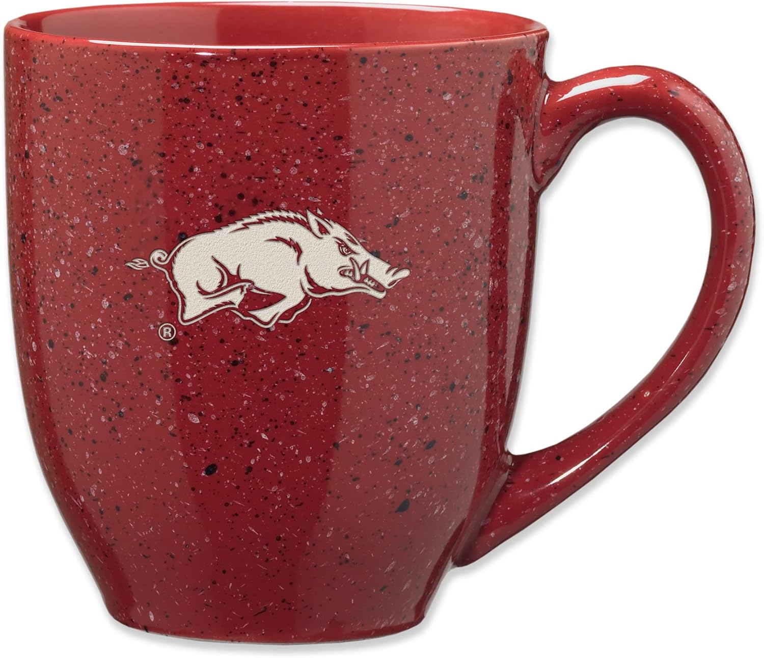 Rico Industries NCAA Primary 16 oz Team Color Laser Engraved Speckled Ceramic Coffee Mug