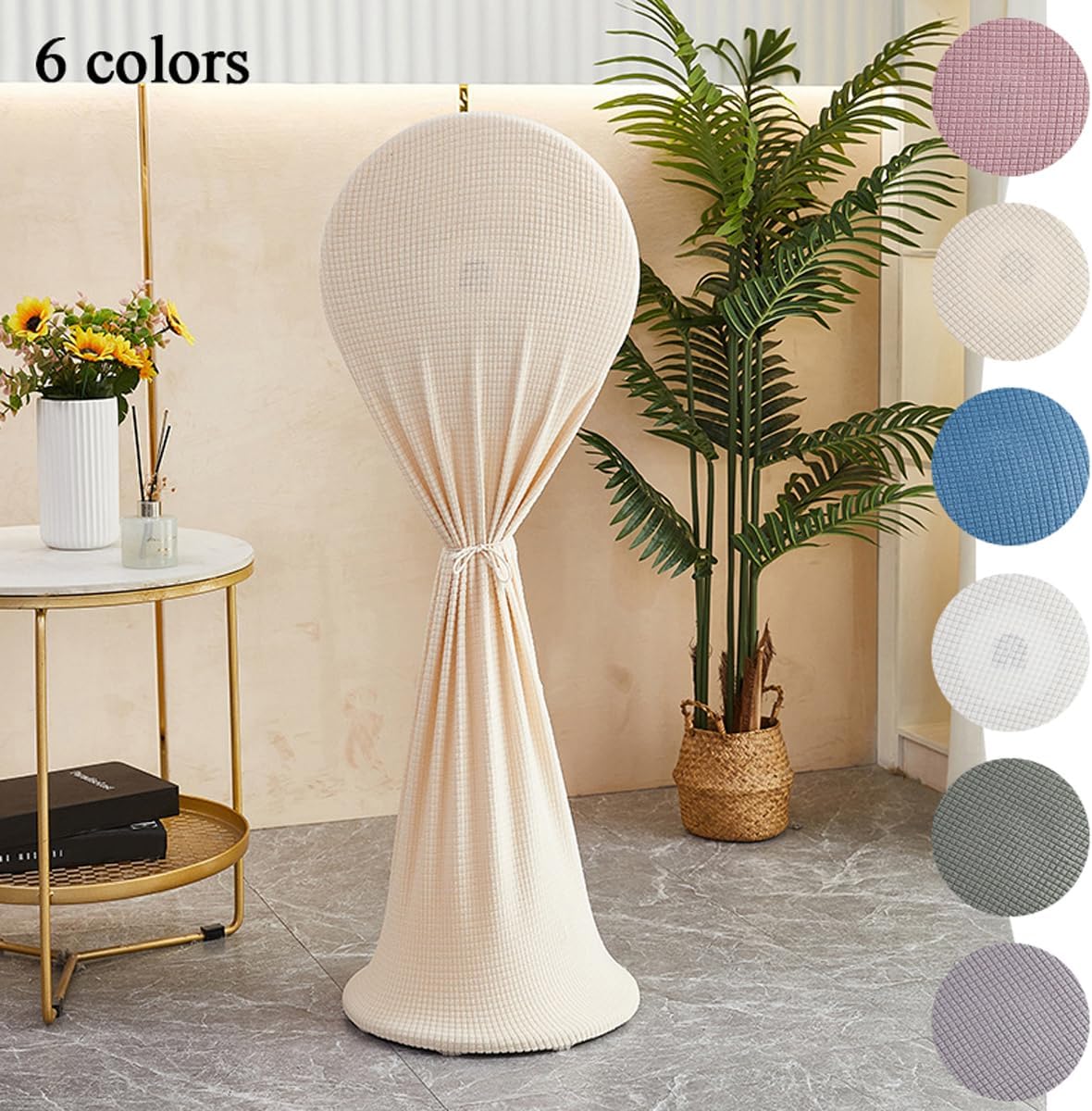 Floor Fan Protective Cover, 39.37-51.18 Inch Waterproof Half Wrapped All-Inclusive Elastic Cover for Home, Bedroom, Office, A 3