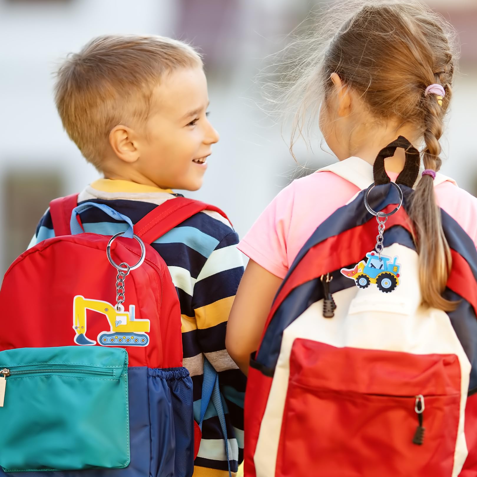 6 Porte-clés Véhicules Agricoles – Tracteur, Bulldozer, Camion – Pour Enfants, Fête Thème Ferme Ou Récompense Scolaire