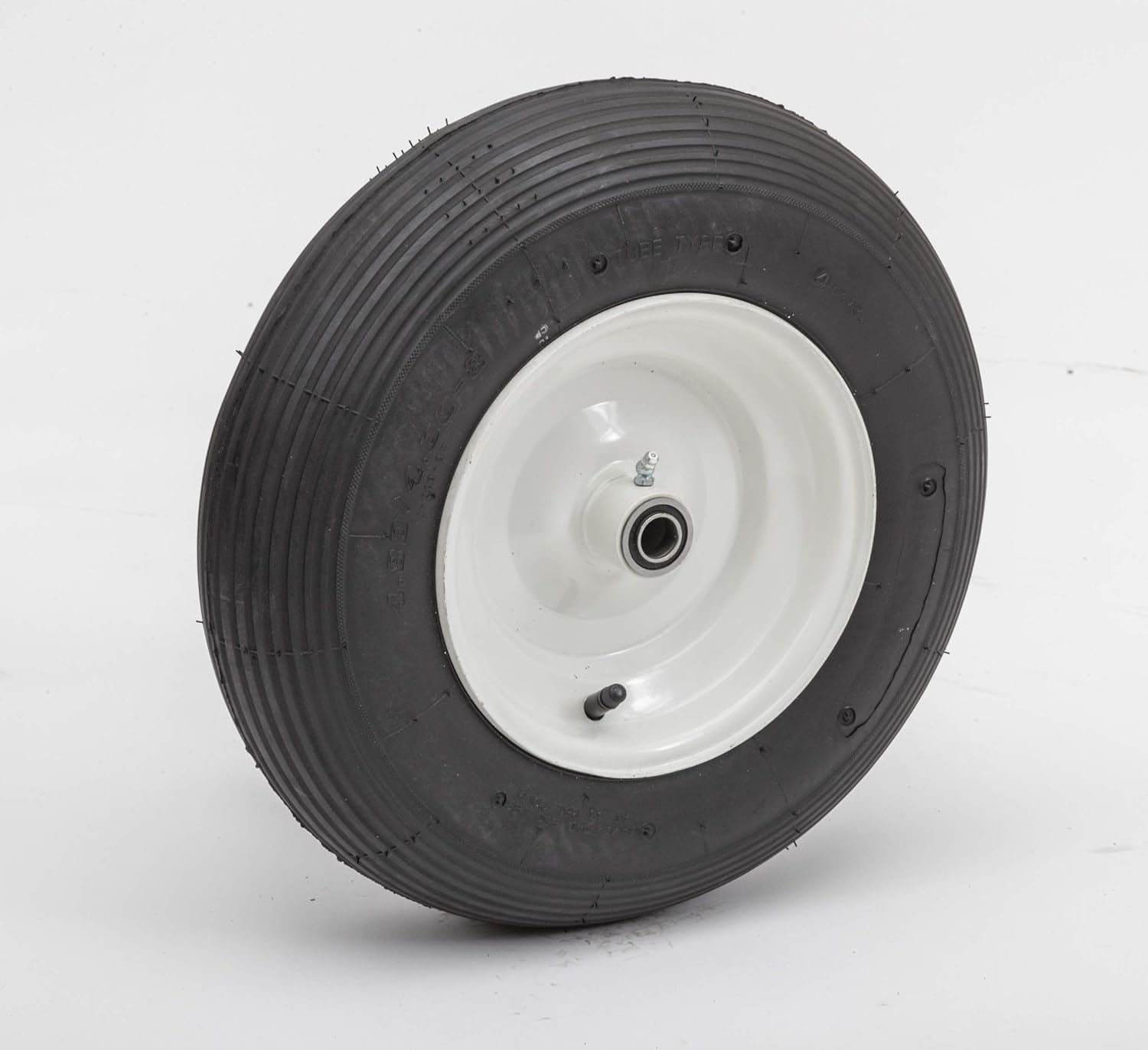 16" Pneumatic Wheel | Replacement for Wheelbarrows, Hand Trucks & Utility Carts | 1" Axle Bearings | 4" Offset Hub