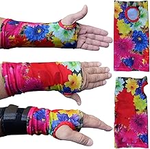 2 x Floral Wrist Support Sleeves – Compression Brace Wrap for Carpal Tunnel, Arthritis, Tendonitis & Pain Relief – Breathable Elastic Wristband for Men & Women