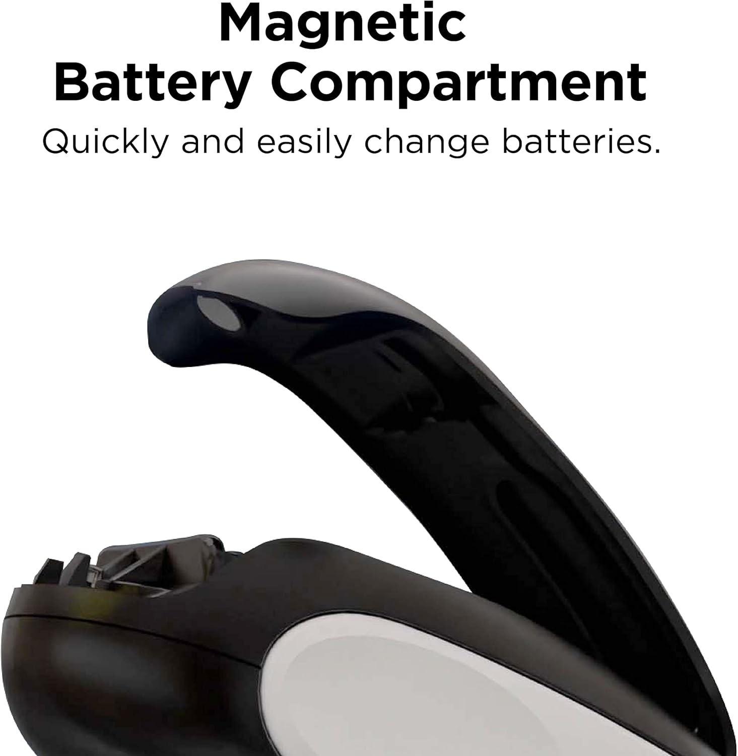 Kitchen Mama One-To-Go Electric Can Opener: Open Cans with One Press- Auto Detect Any Can Shapes, Auto-Stop As Task Completes, Smooth Edge, Handy with Lid Lift, Battery Operated Can Opener (White) : Home & Kitchen