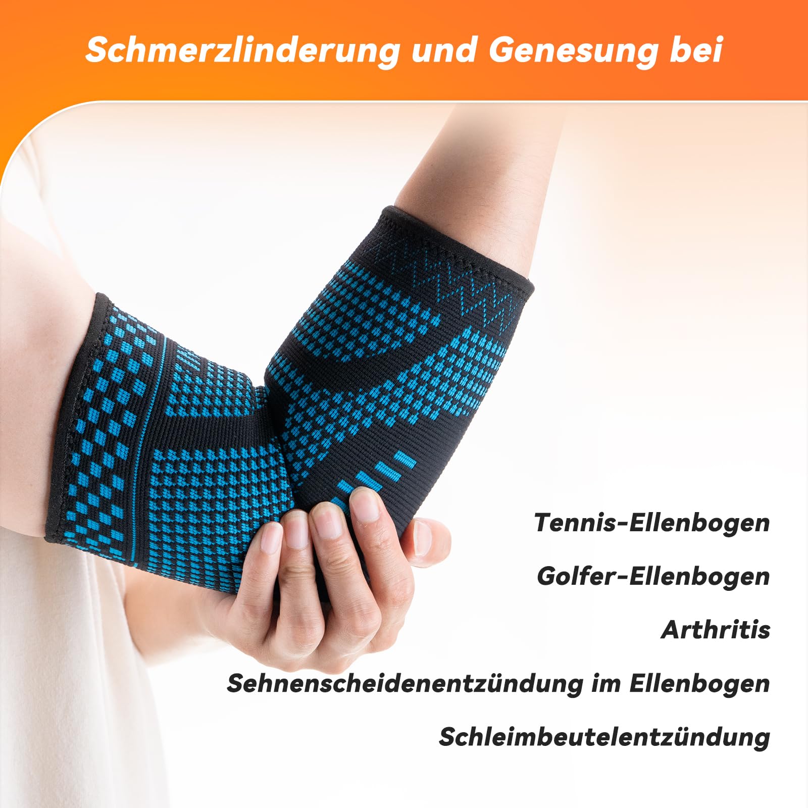 Medi Epicomed Ellenbogenbandage – Größe VI, Silber, Mit Silikon-Pelotte, Für Tennisarm/Golferarm