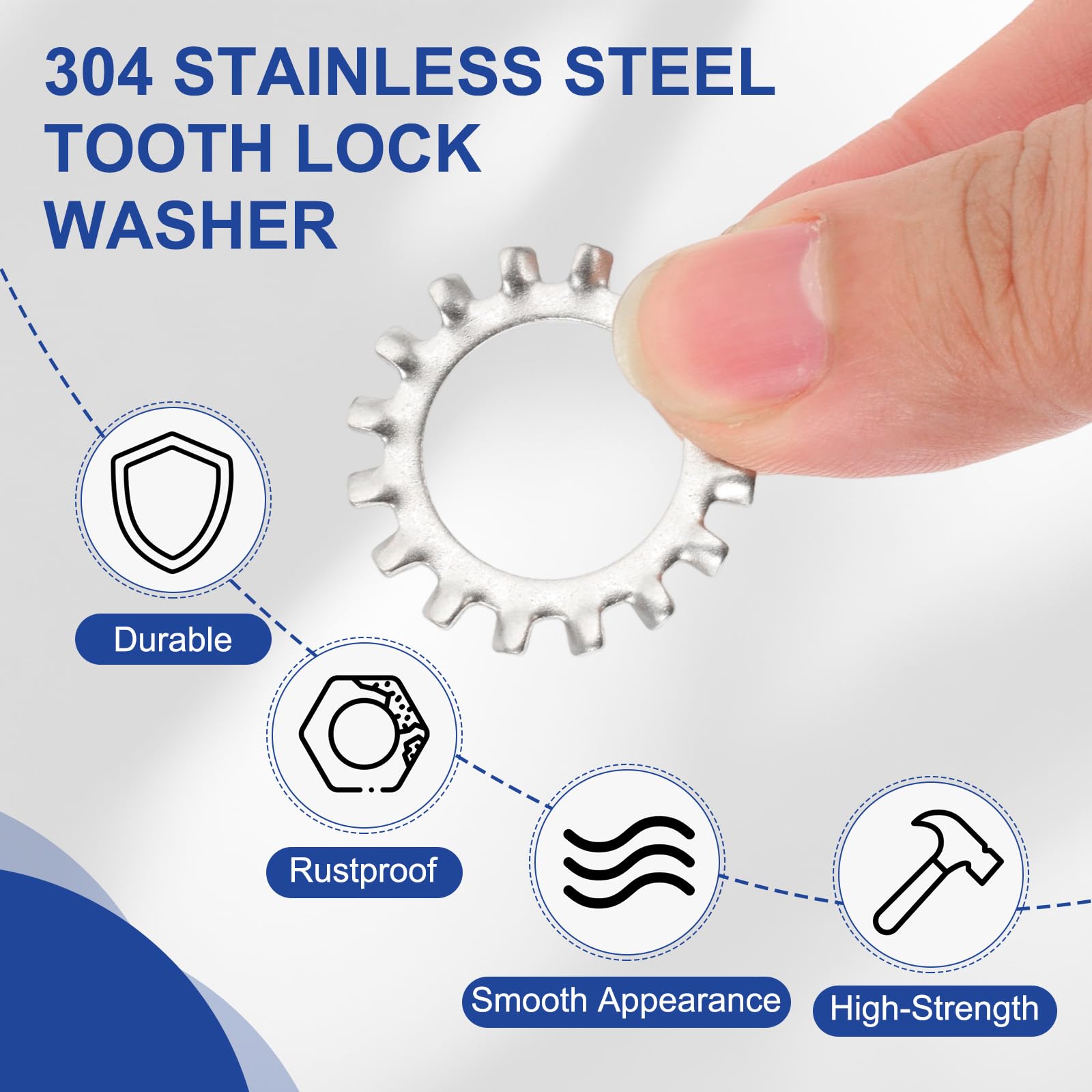 PATIKIL M18 External Tooth Lock Washer - Image 3