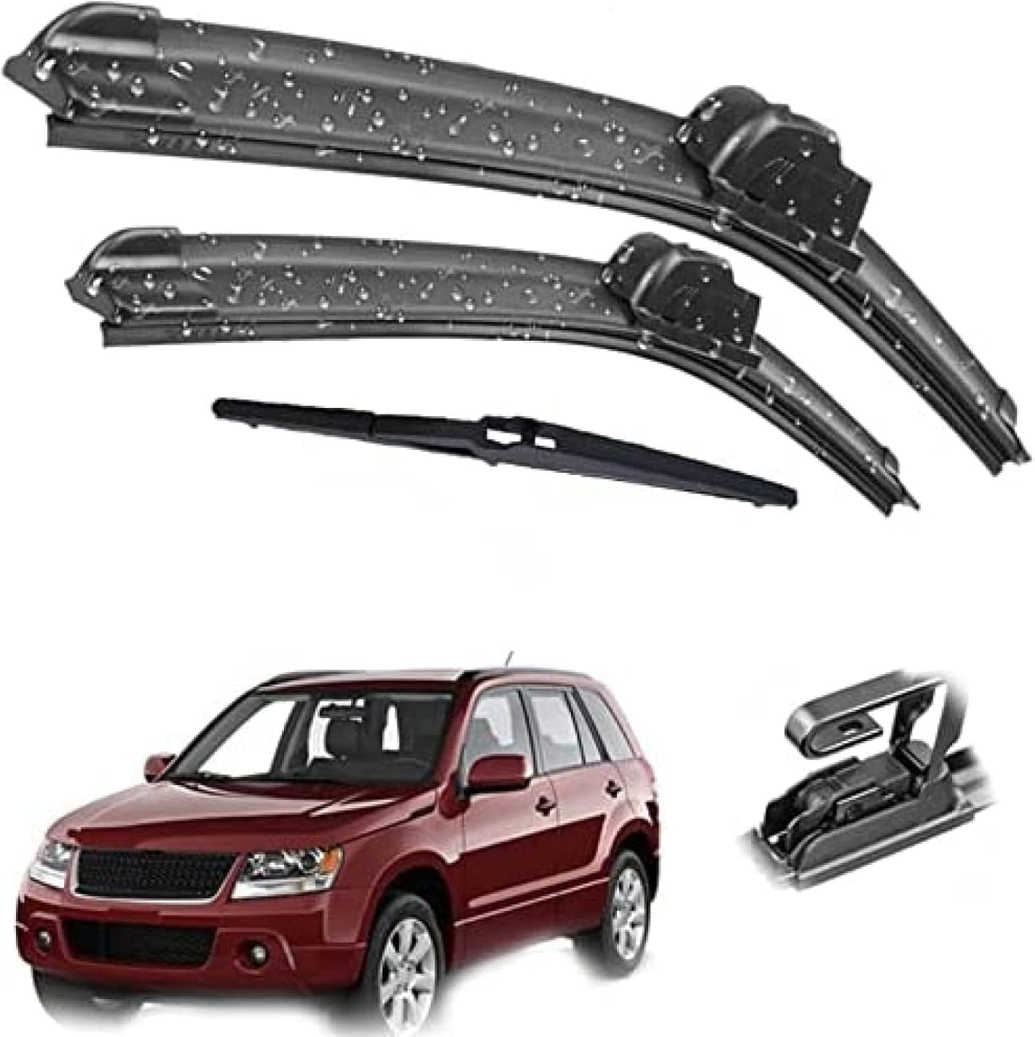MadongJ Windshield Windscreen Wiper Blades for Suzuki Grand Vitara 2005-2015, Replacement Blades All-Weather Performance Streak-Free Windshield Wipers