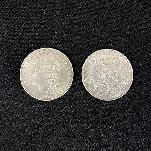Miniatura 4 de ZQION Cuproníquel Morgan Dollar (1.5 in) Moneda Trucos de magia para adultos, trucos de magia se pueden aspirar, accesorios usados de