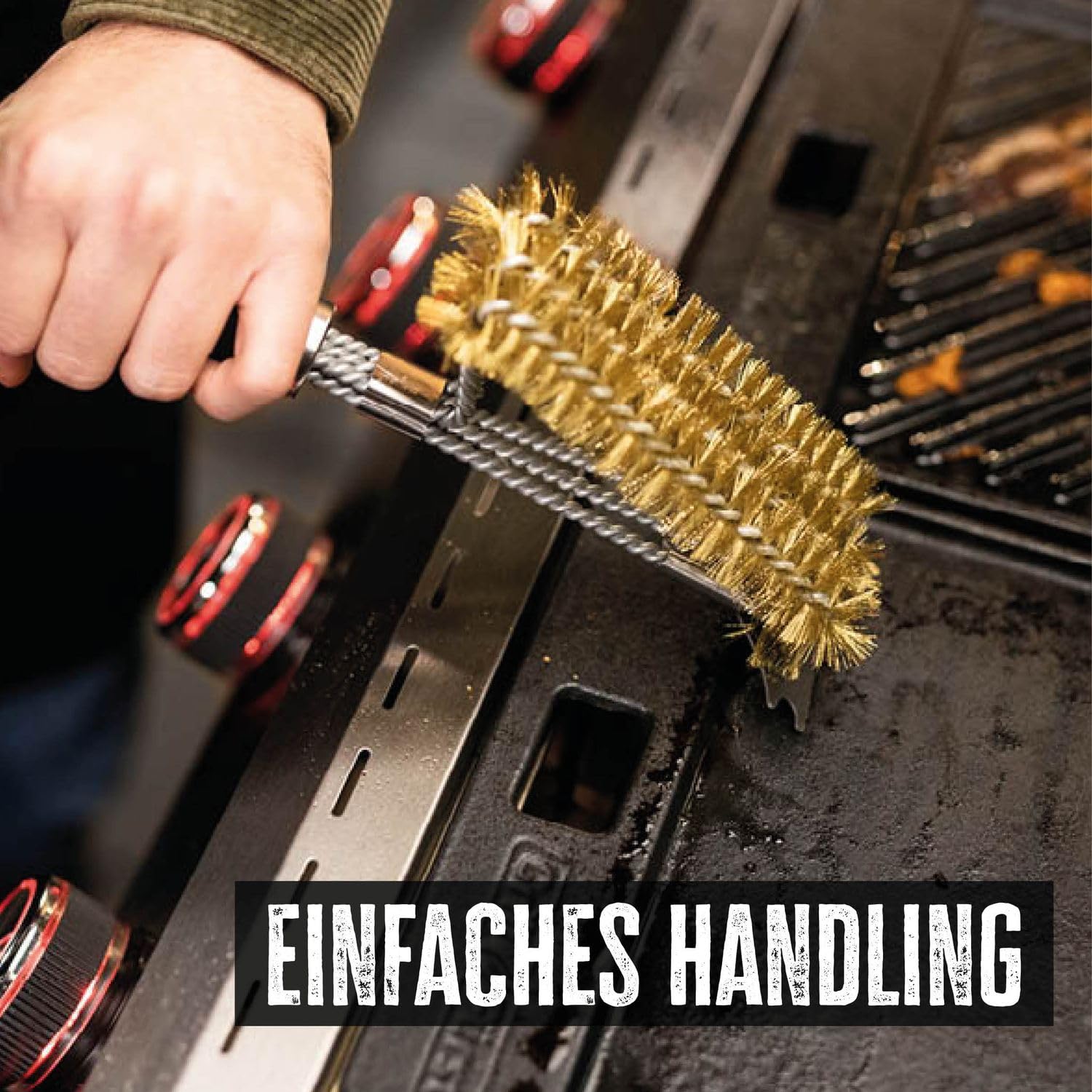 Spazzola Per Barbecue 3 In 1 TNTOR - Con Raschietto E Manico Termico - Foto 9