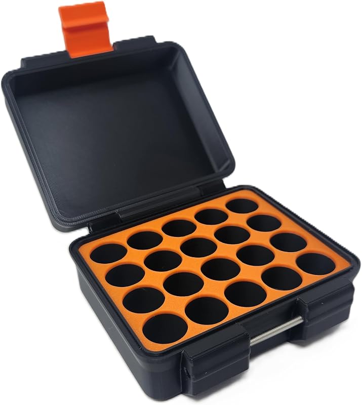 Estojo rígido para armazenamento de frascos de 3 mL Generic, Preto/Laranja, 20 unidades