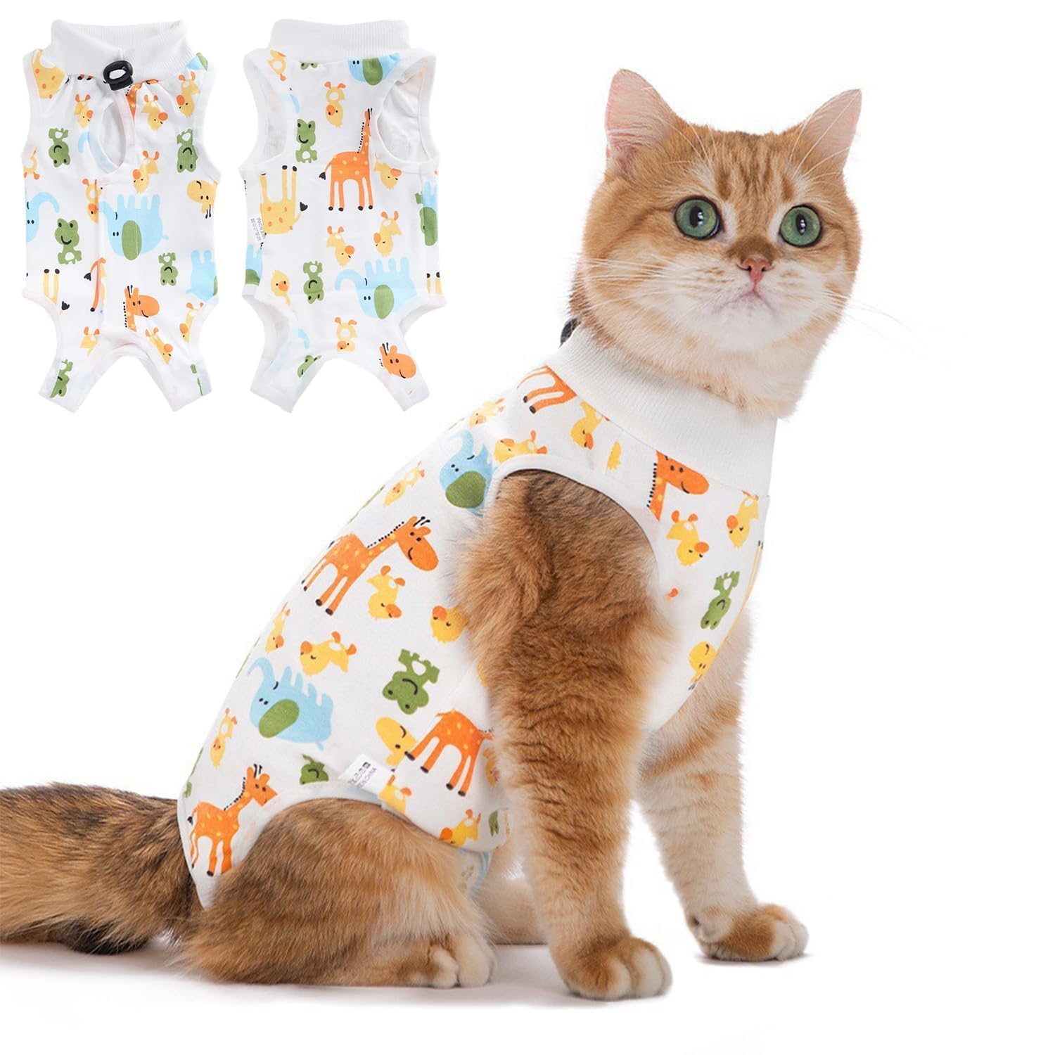 Cat Recovery Suit for Post Surgery Care,Cat Operation Recovery Suit Size Small,Cat Body Suit To Stop Licking, Soft Cotton Breathable Cat Surgery Recovery Suit for Abdominal Wounds, Cat Onesie Post