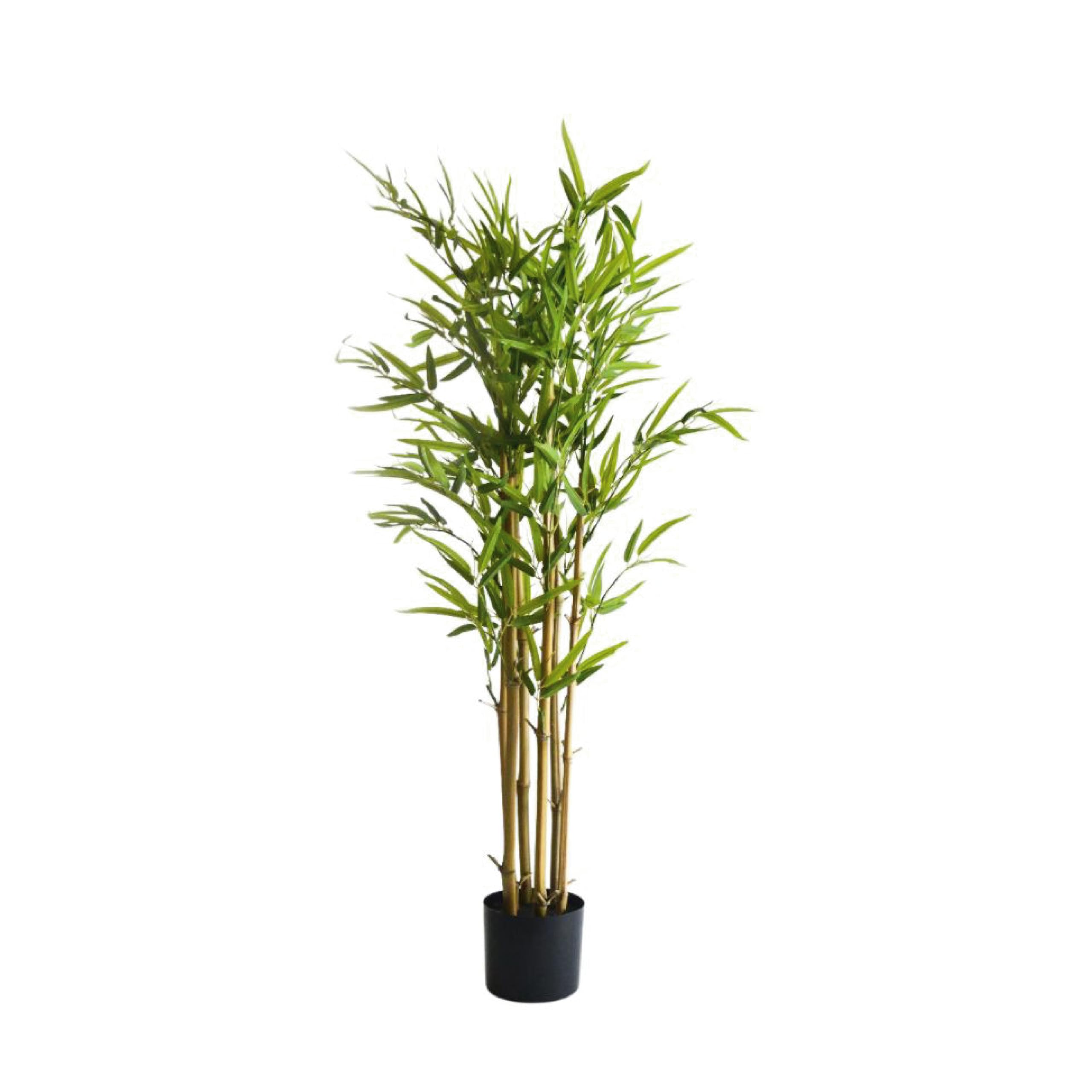 Bambù Artificiale 105 cm - Piante Finte Bambù con vaso in plastica - Pianta Finta Decorativa per Interno ed Esterno - Decorazione per Casa e Ufficio