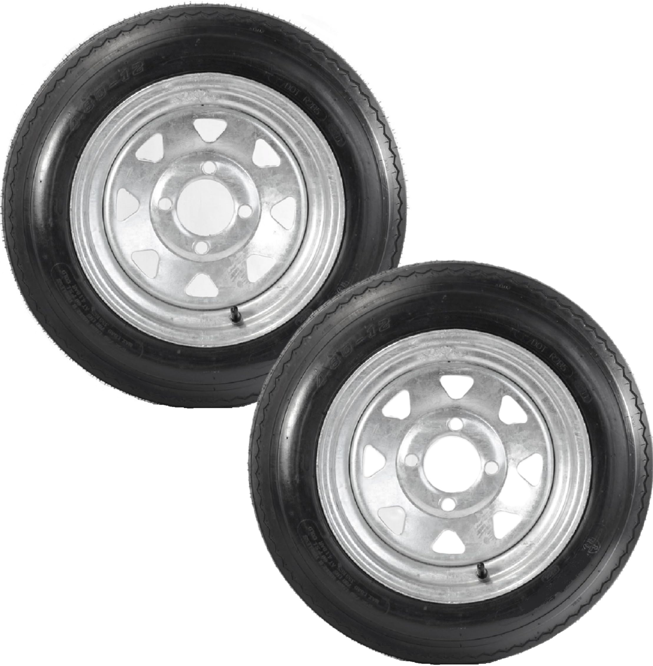 4 Lug Boat Trailer Tire 2-Pack Trailer Tires & Galvanized Rims - 4 ...