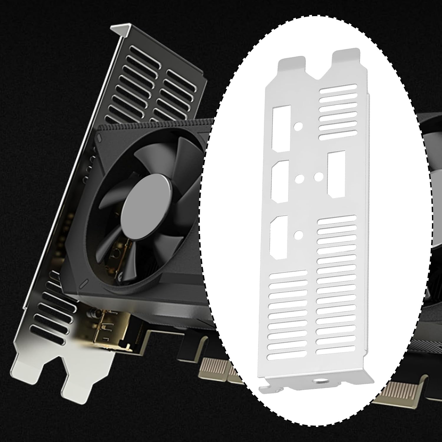 GPU Full Hight Bracket Compatible with GIGABYTE RTX 4060 OC Low Profile 8G
