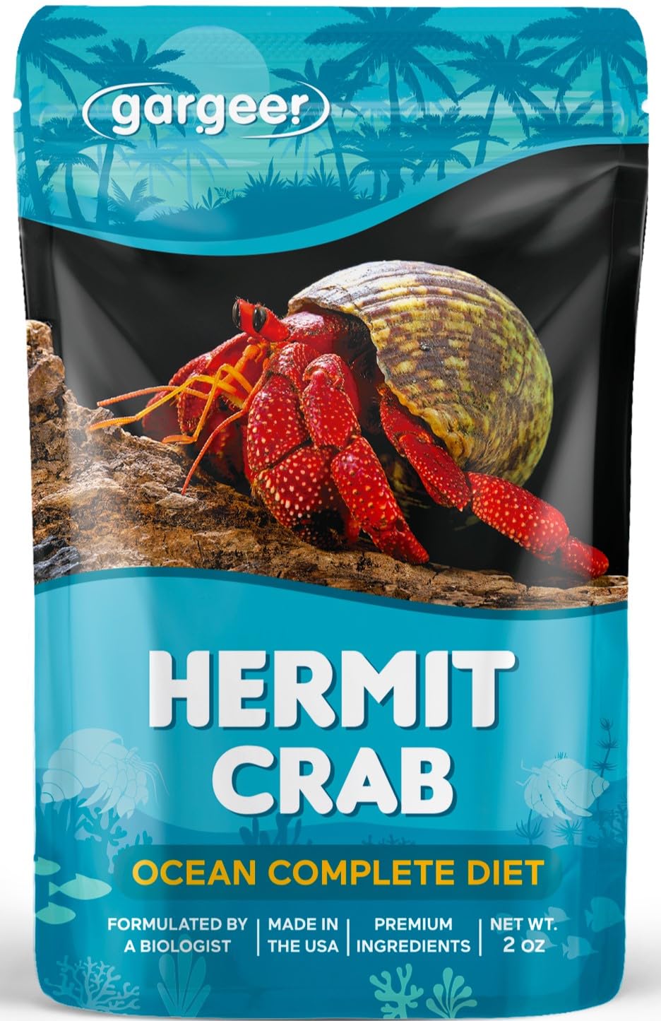 Gargeer 2oz Hermit Ocean Diet. Non-GMO, Premium Ingredients, Made in USA