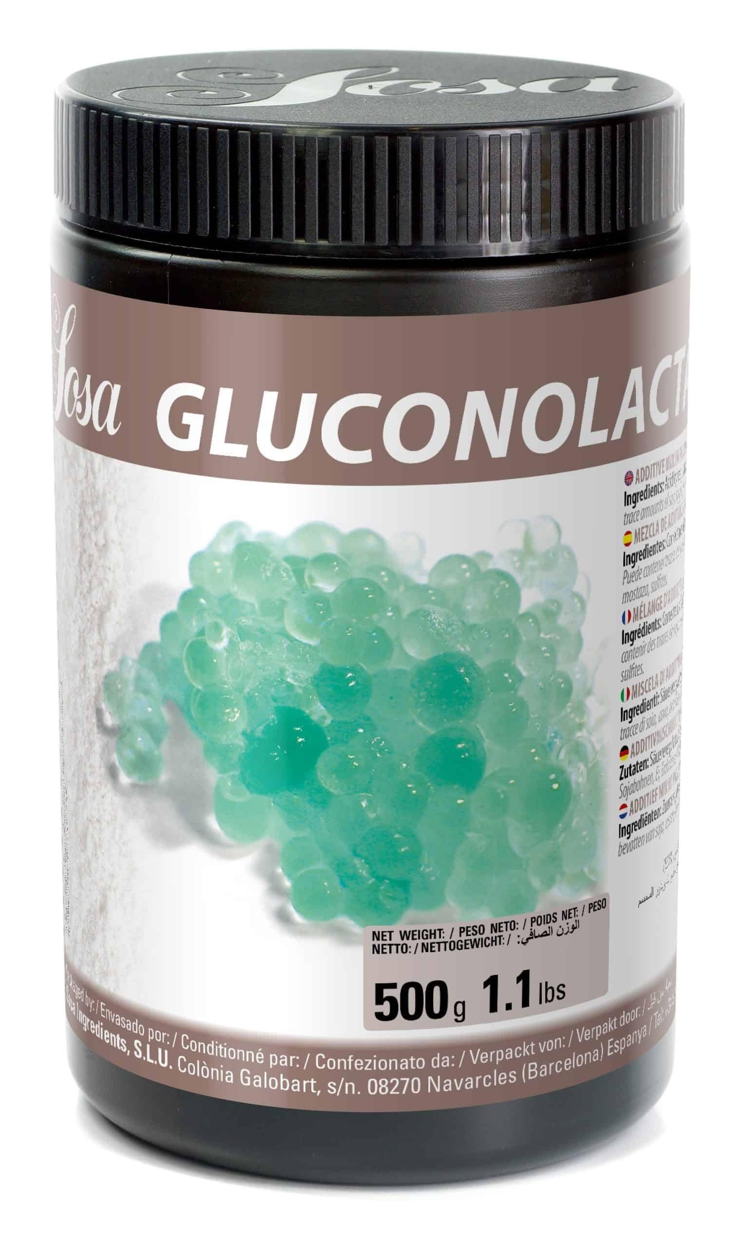 SOSA Gluconolactat - Gluconate de calcium et lactate de calcium. Enrichi calcique sphérifié - Format 500 g - Usage alimentaire professionnel