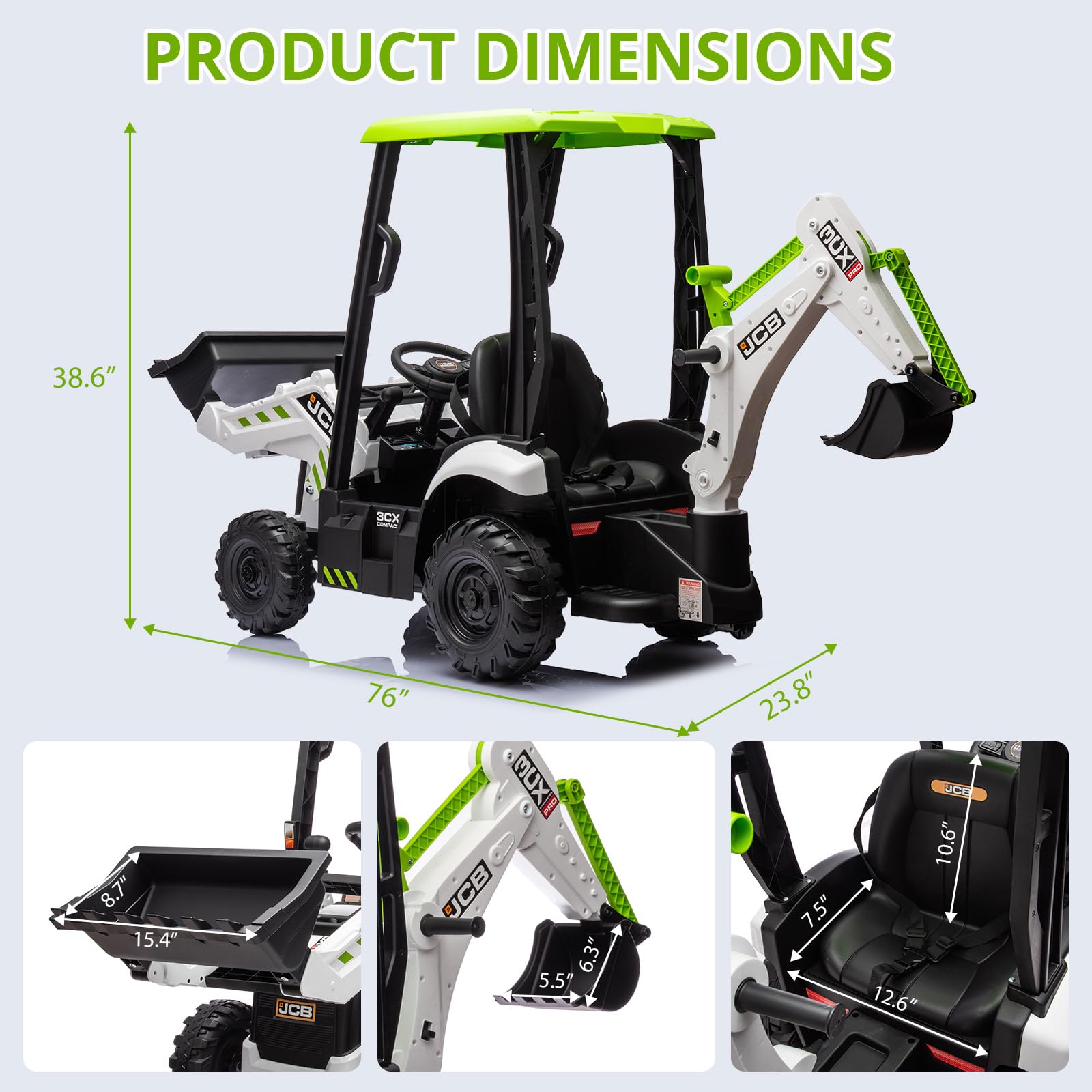 studio daydream JCB×4 studio daydream JCB×4 Amazon.com: 4 in 1 Ride on Excavator, 12V