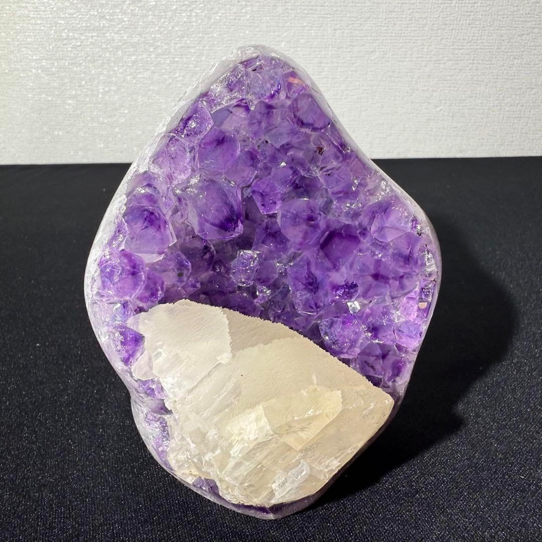 天然石カルサイト共生アメジストの原石　置物　NO.062206 天然石カルサイト共生アメジストの原石 置物 NO.062206 カルサイト 原石