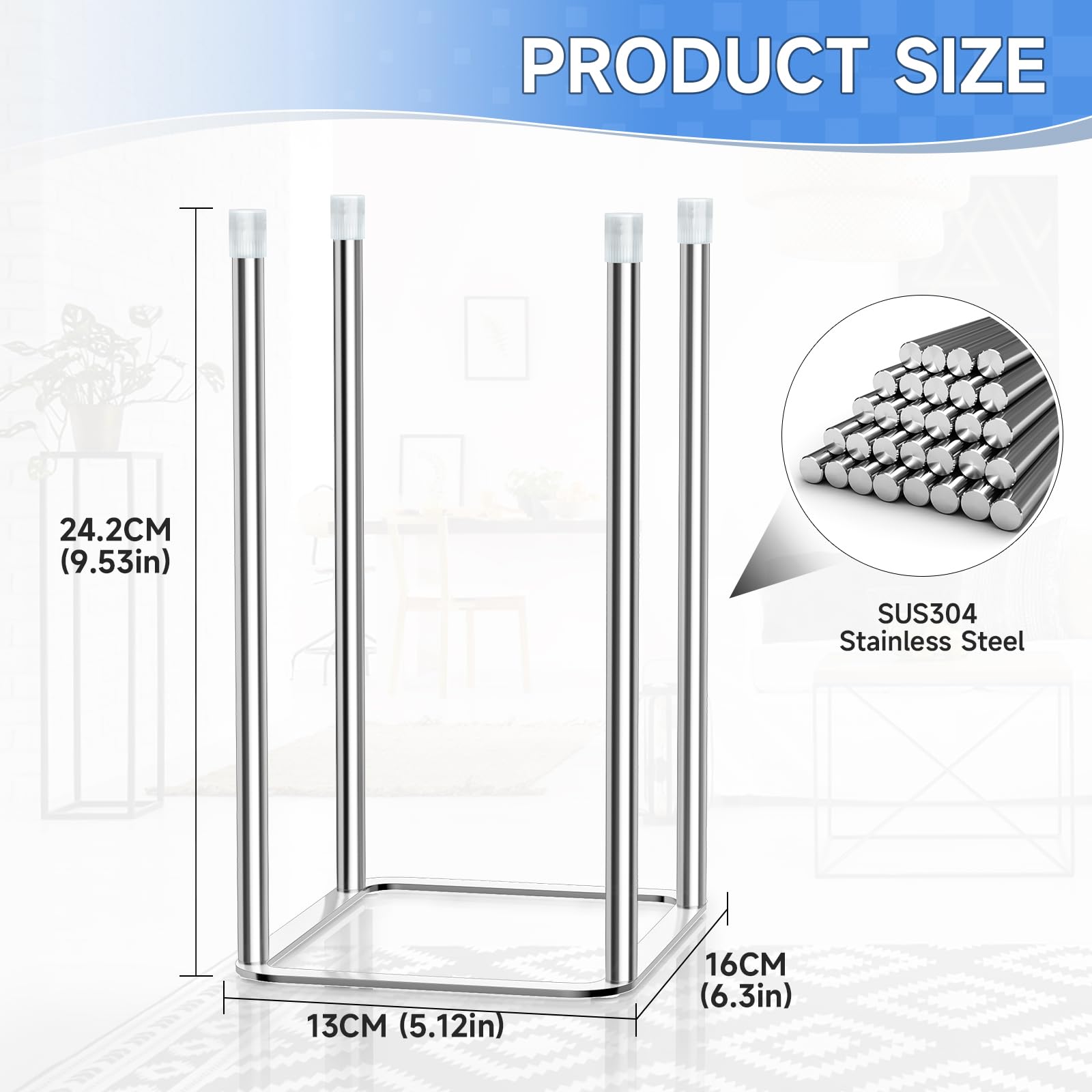Baby Bottle Drying Rack, Stainless Steel Water Bottle Dryer Rack, Bottle Drainer Rack Cup Drying Rack - Image 2
