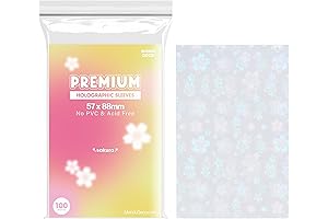 Sakura Flower Kpop Holographic Photocard 100-Sleeve Binder: PVC and Acid Free