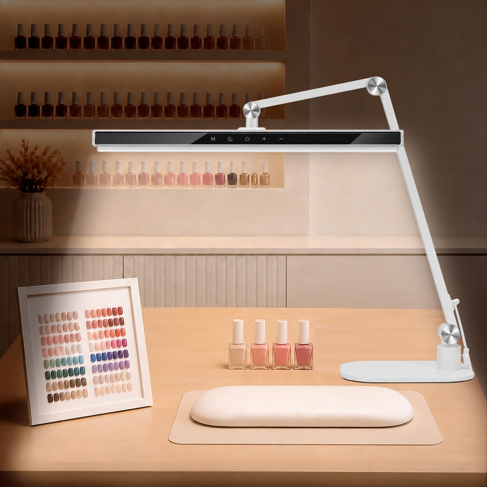 CGBE Lampe Onglerie Table LED Anti-éblouissante, IRC 95, Minuteur 30/60 min