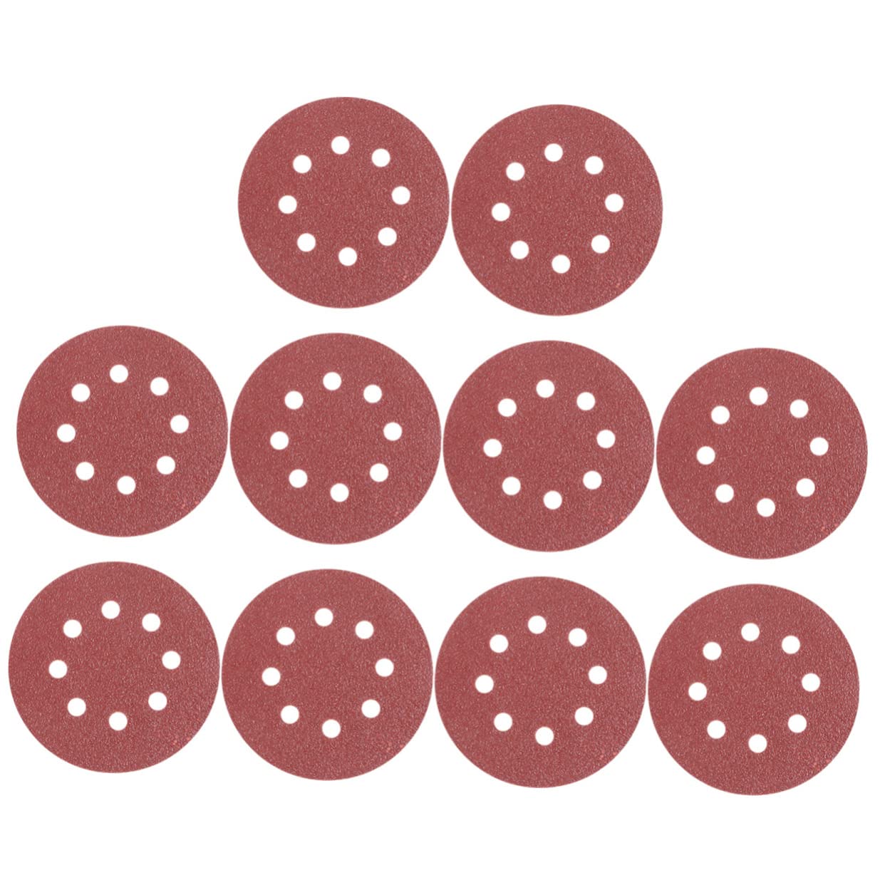STOBAZA 50pcs 8 5 Sanding Discs Grit Circular Pads Oxide Grain Compatible with