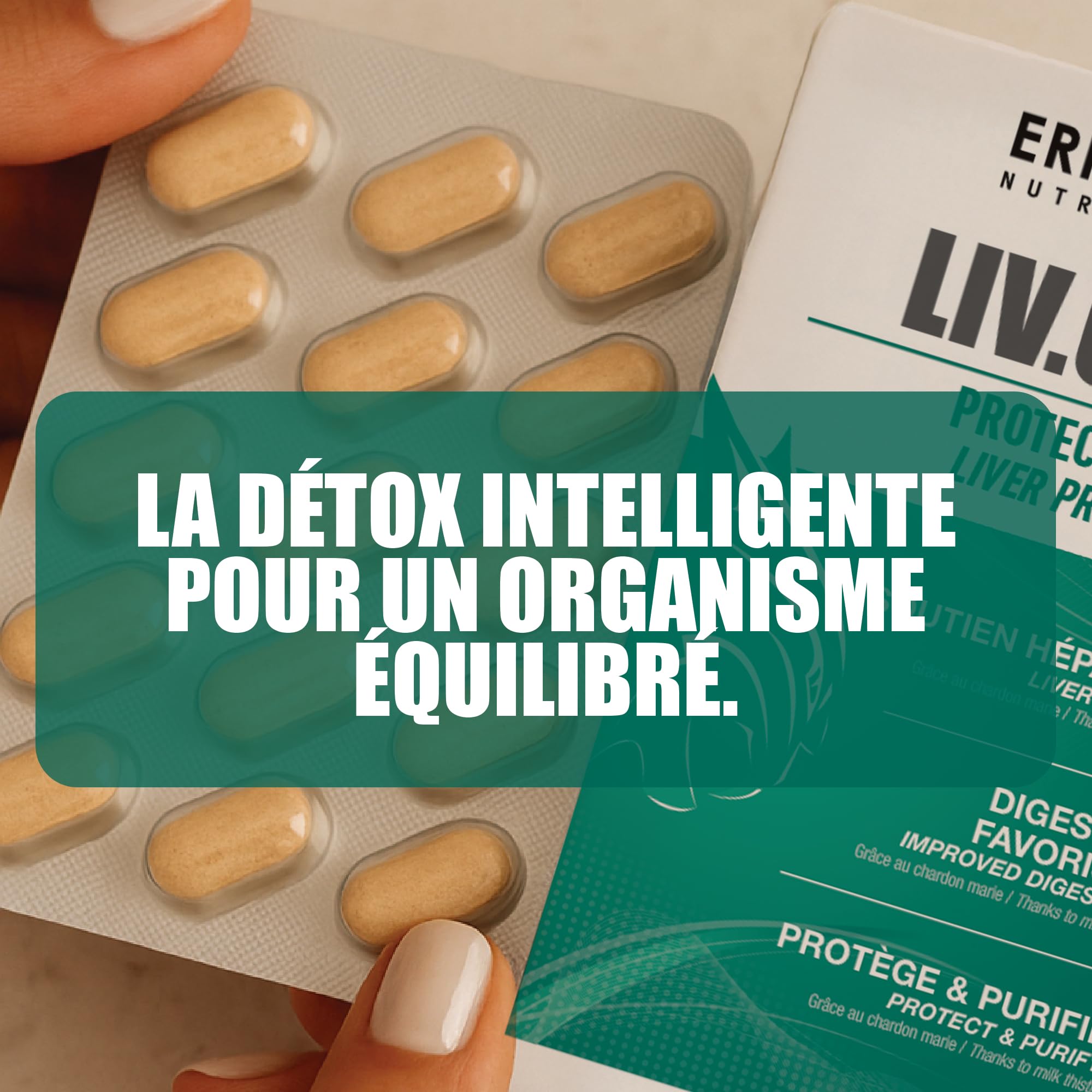DETOX FOIE LIV.OX® 60 - Détoxifiant Foie, Soutien Hépatique, Stimule la Production de Bile - Chardon Marie Foie Detox, Millepertuis - Lot de 2 - Programme 60J Efficace - Eric Favre