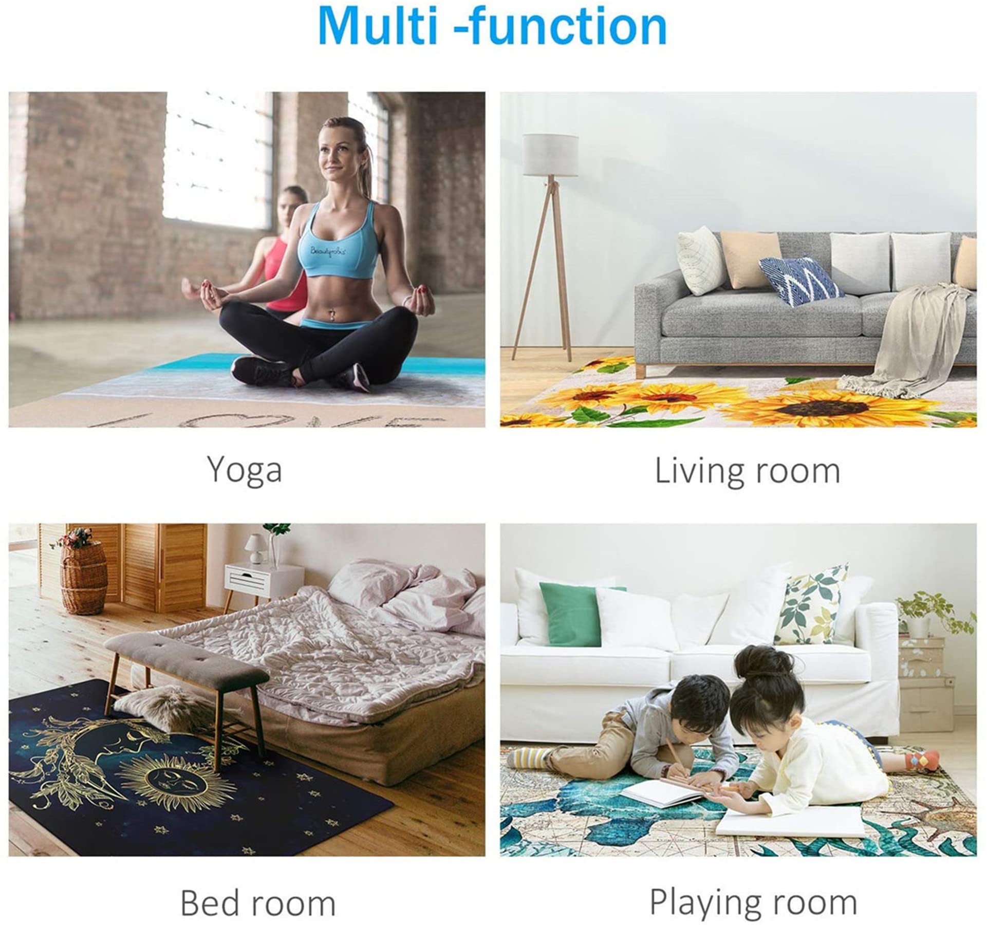 Jungle Tropicale Plantes Tapis Ananas Fleurs Vert Feuilles Motif Doux Flanelle Rug Salon Table Basse Tapis Chambre Tapis De Chevet Cuisine Couloir