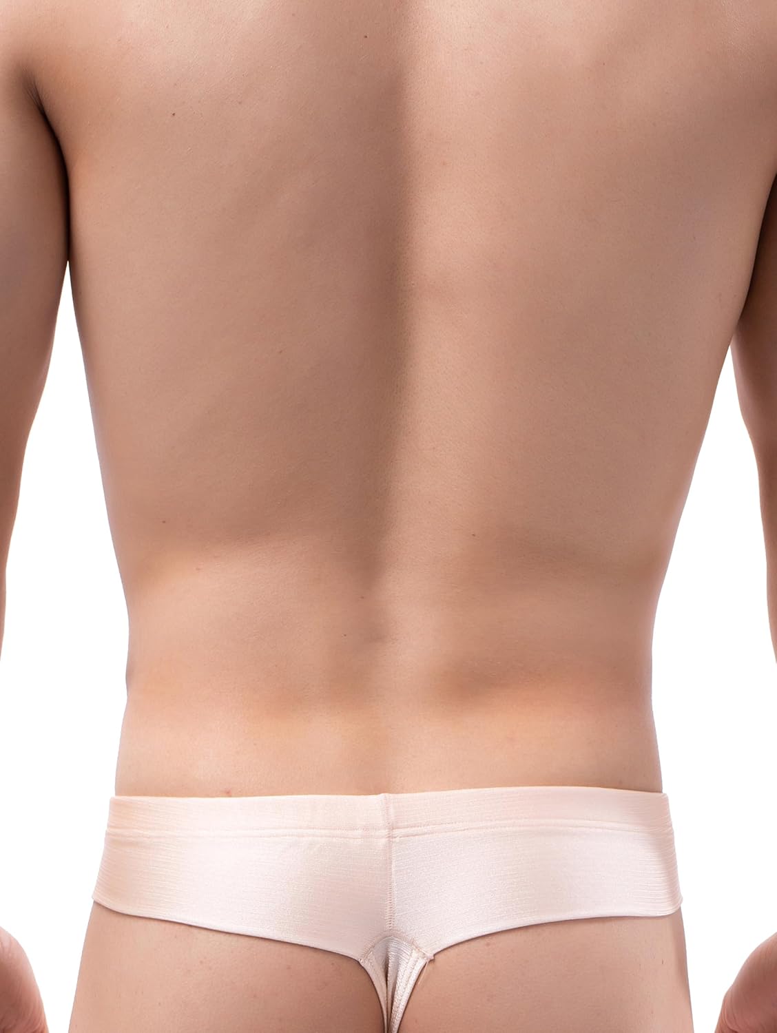 iKingsky Men's High Stretch Cheeky Thongs Silky Mini Cheek Underwear Sexy Low Rise Bulge Under Panties for Men - Image 4