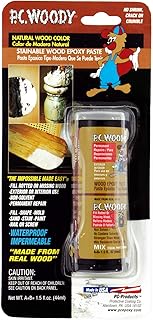 PC Products PC-Woody Wood Repair Epoxy Paste, Two-Part 1.5 oz in Two Jars, Tan 23334
