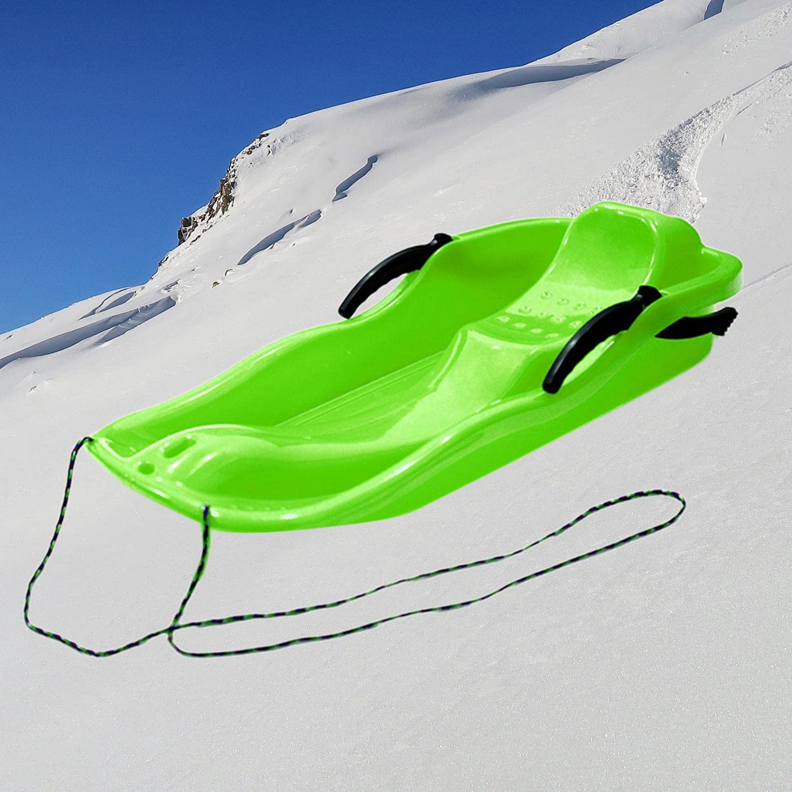 Milageto Luge Flexible et Robuste pour Glisse sur l'herbe, Bateau de Glisse sur Le Sable, Planche de Glisse sur Neige, Traîneau Maître pour l'hiver