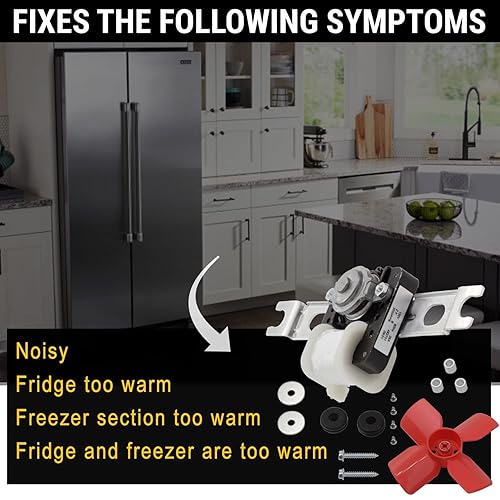 Miniatura 6 de Seentech 482731 Kit de motor del ventilador del evaporador - Compatible con refrigeradores Whirlpool Kenmore, congeladores - Reemplaza: 4389140