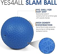 Vista 90 de Yes4All Slam Balls, 10-40lb Weighted Ball Weight, Durable PVC Sand Filled Workout Dynamic Slam Ball for Core Strengthen