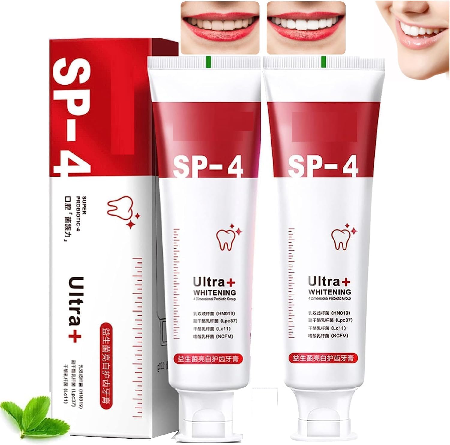 2Pc Sp-4 Toothpaste, Yayashi Sp-4 Probiotic Whitening Toothpaste, SP-4 Brightening Toothpaste Fresh Breath Toothpaste, Promotes Healthy Teeth and Gums，Sp-4 Stain Removing Toothpaste