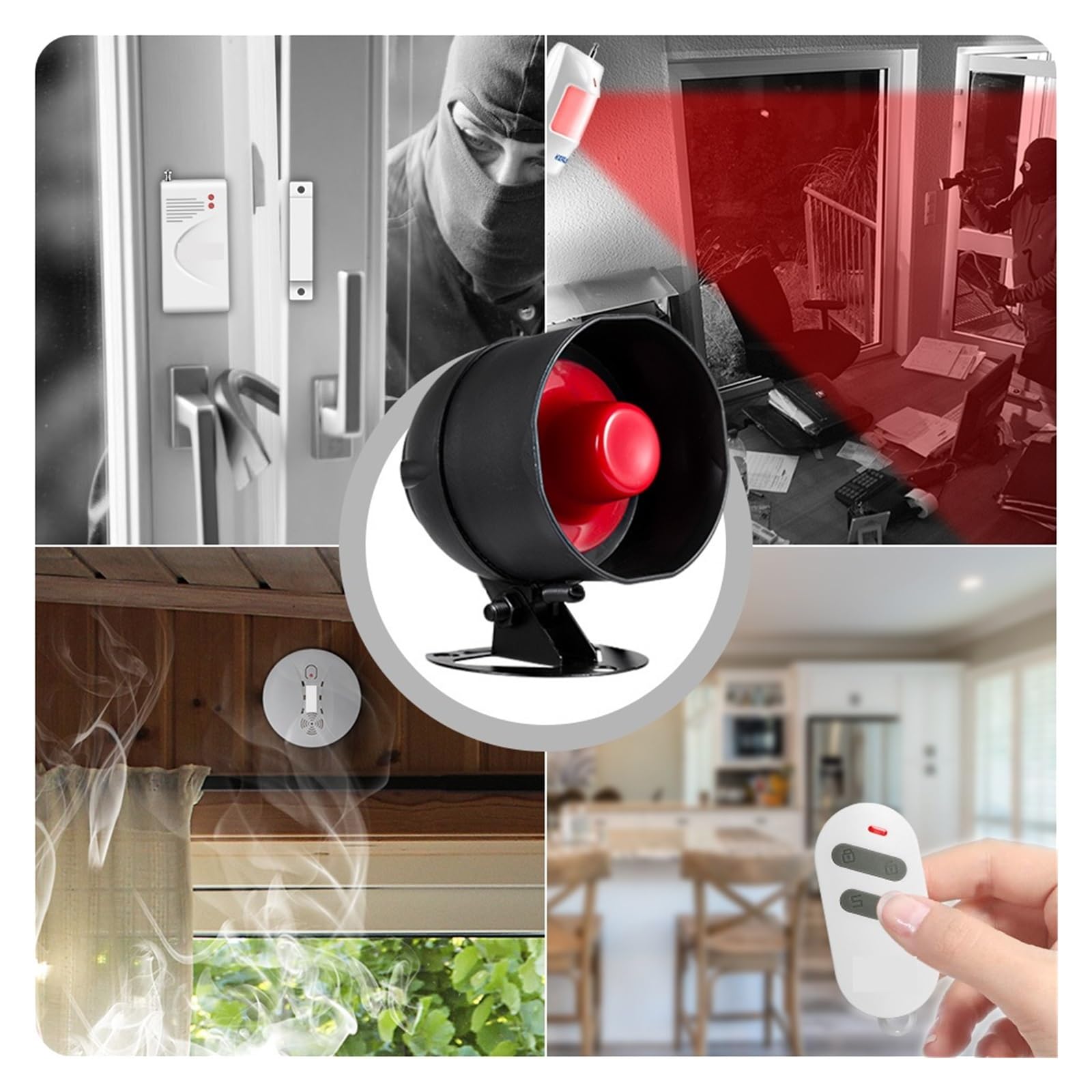 Sistemi Allarme Casa Di Allarme Sicurezza Wireless Smart WIFI Sirena Sensore Movimento For Antifurto Domestico Compatibile(Not WIFI KIT 2)