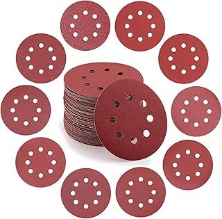 100-Piece Sand paper-5-Inch 8-Hole Sander Sandpaper-Orbital Sander Sanding disc Set-125mm,Hook and Loop Sanding Discs(40 60 80 100 120 180 240 320 400 800) Sandpaper for Random Orbital Sander