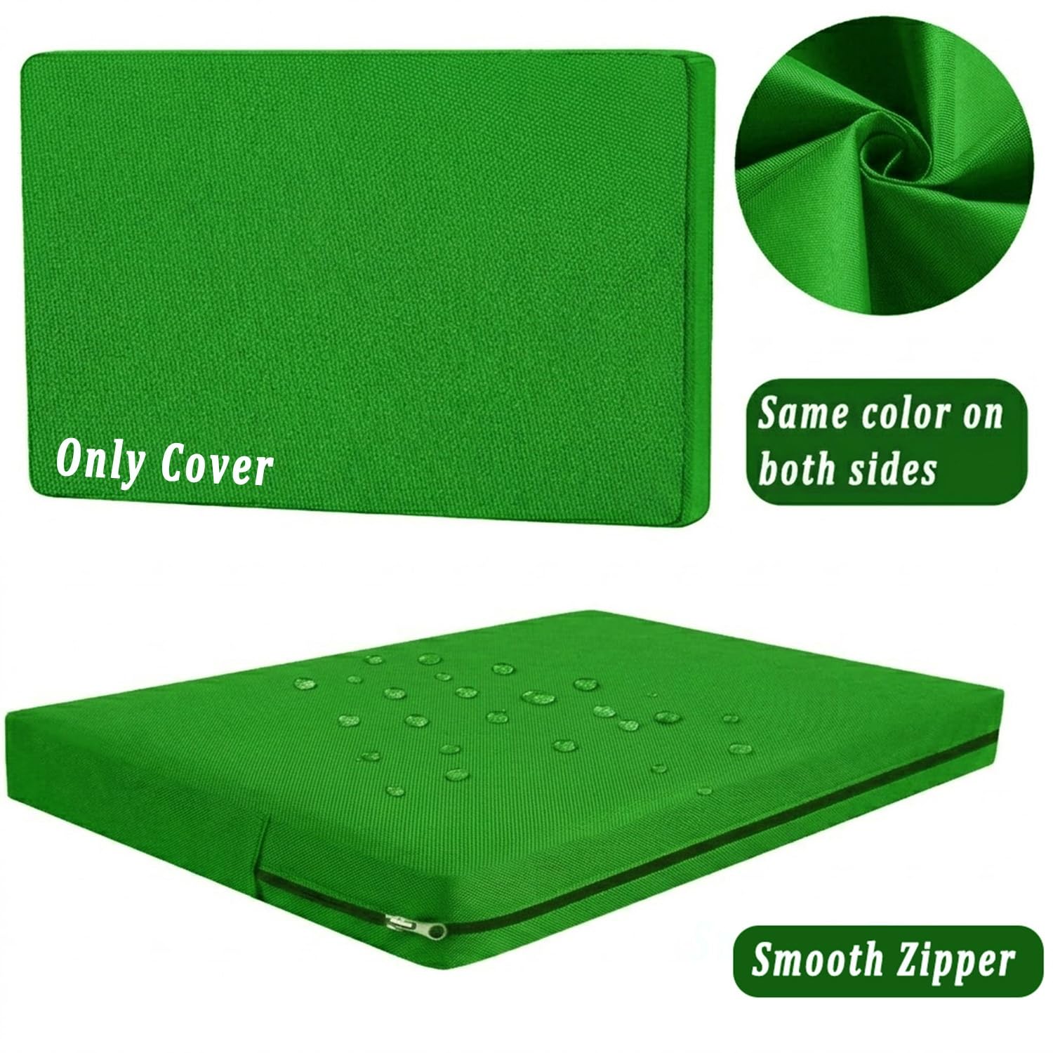 Générique Housses de Coussin pour Palette Extérieur 120×60 120×80 60×80 120×40, Revêtement de Rechange Imperméable Réversible avec Zip, Housse Canapé Jardin sur Mesure(Military Green,Seat 60x120cm)
