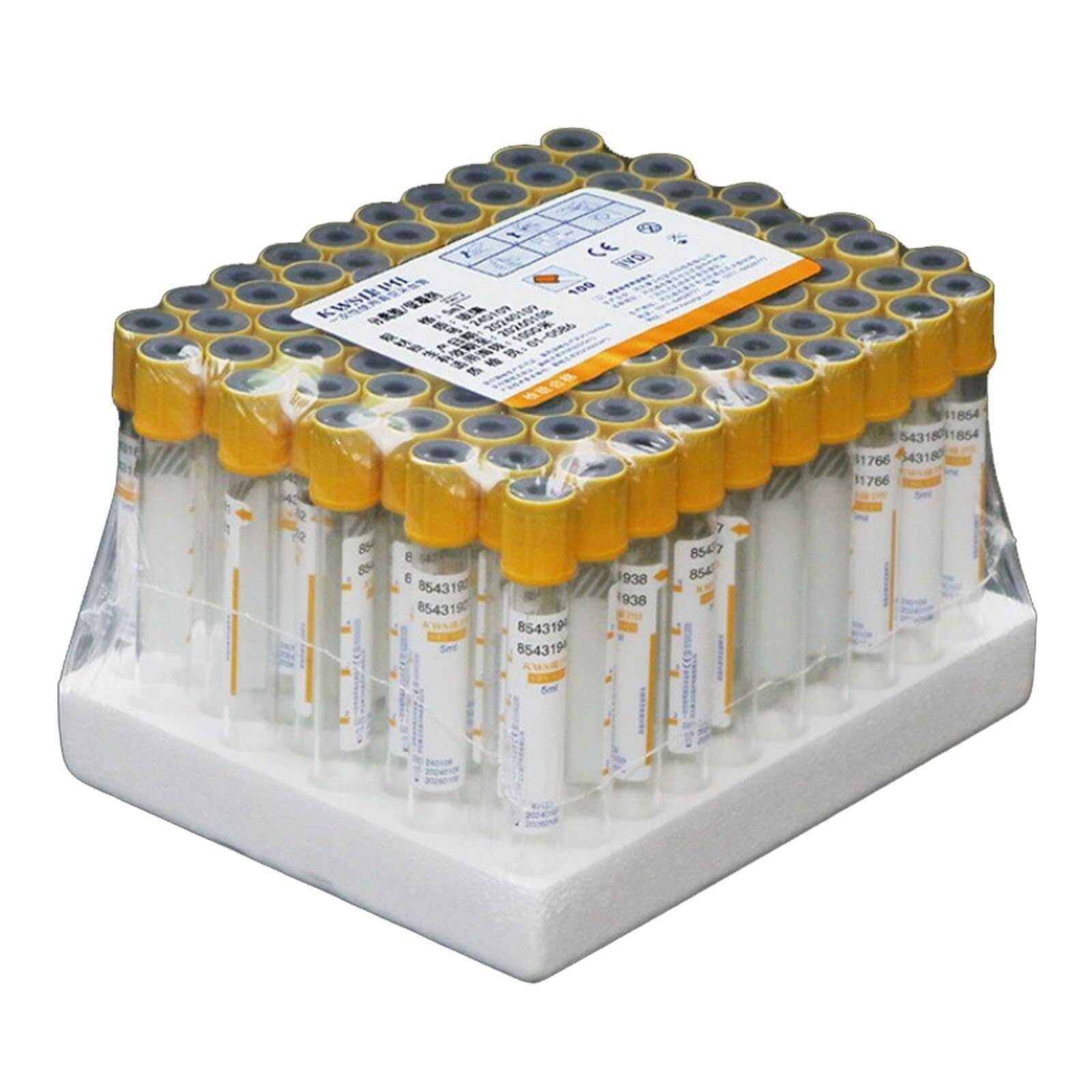 Tubos desechables de plástico para recogida de sangre con coagulante y separador para uso en laboratorio e investigación