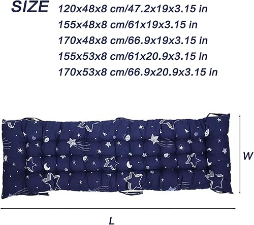 Miniatura 6 de PRELGOSP Cojines para tumbona, gruesos y antideslizantes para tumbonas, cojines reclinables portátiles para interiores y exteriores, jardín, patio y