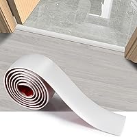 Vista 1 de Tira de transición de piso, tiras de transición de vinilo autoadhesivas de 3.3 pies, tira divisora de suelo de madera a azulejos, para unir huecos