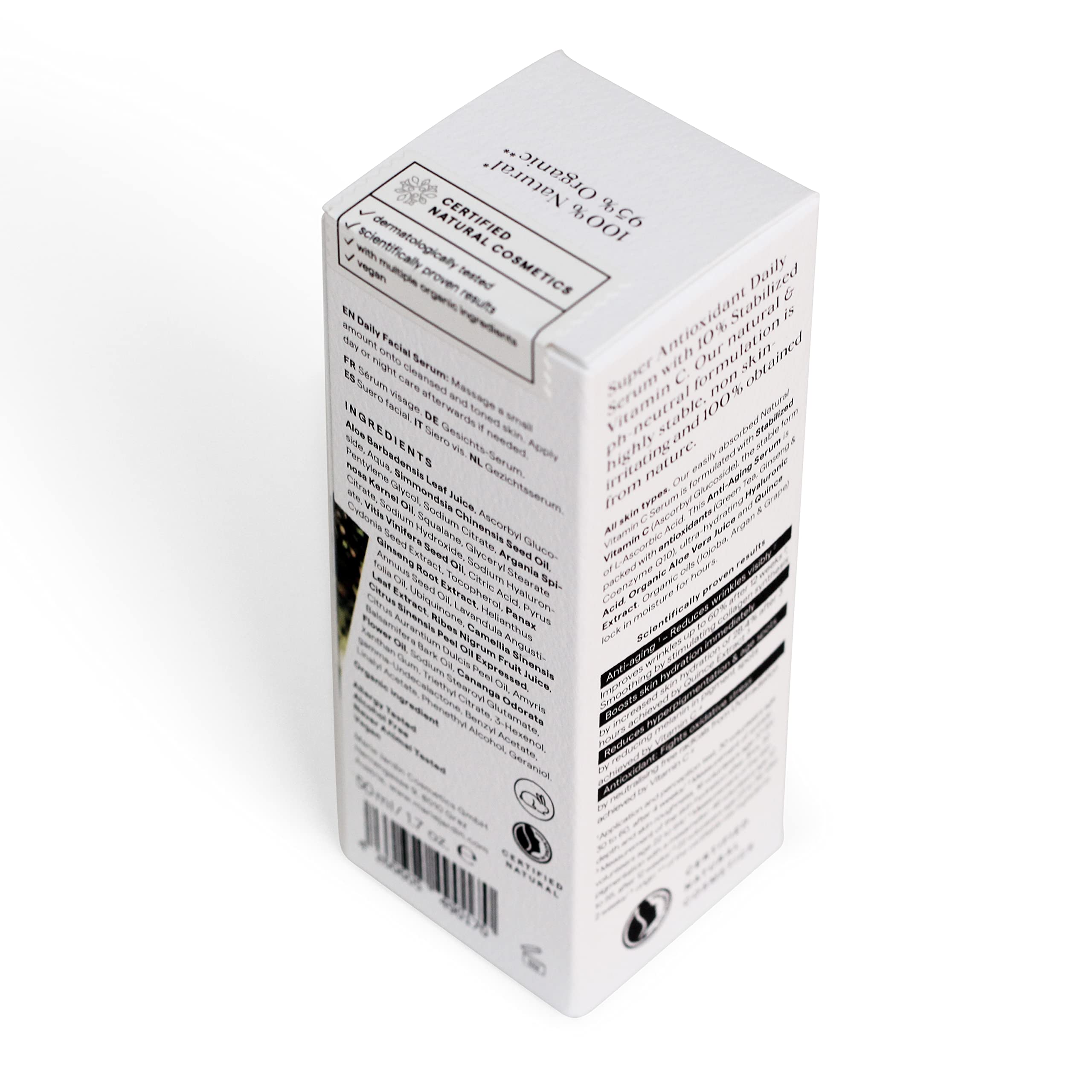 Marie Jardin serum z witaminą C 50 ml na bazie aloesu – serum przeciw starzeniu się, naturalna witamina C i przeciwutleniacze na szyję, twarz i dekolt (2)